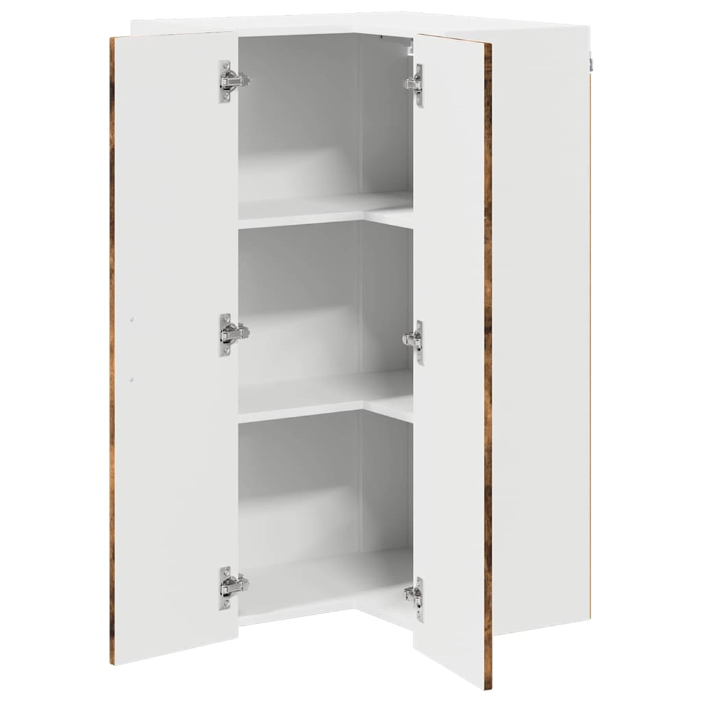 Væg hjørneskab LUCCA Røget eg 57 x 57 x 100 cm Konstrueret træ