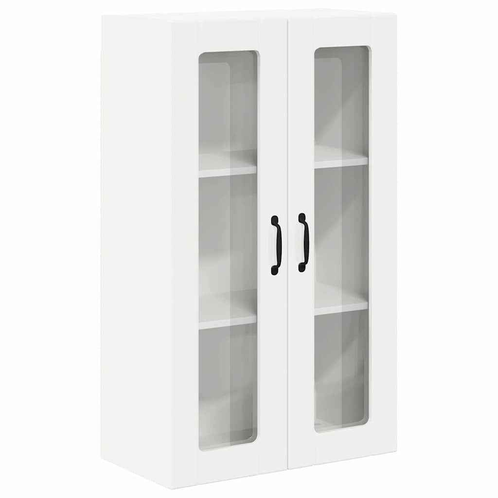 Vægskab til køkken med hylde Høj gloss hvid 60 x 31 x 100 cm