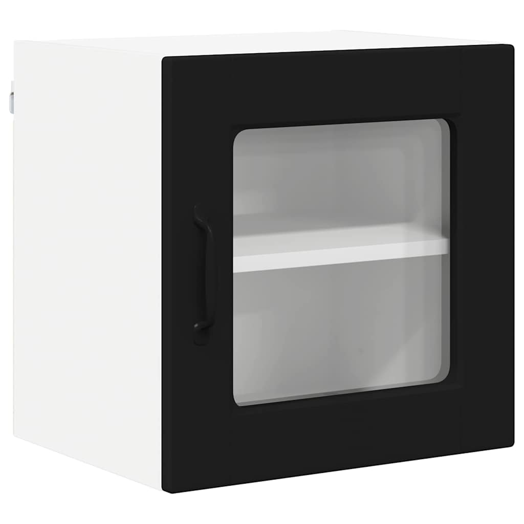 Vægskab til køkken med dør Sort 40 x 31 x 40 cm Konstrueret træ