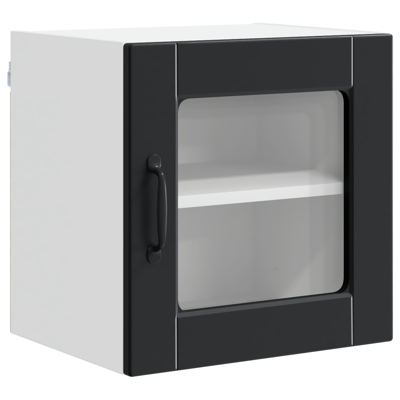 Køkkenskab med hylde 2 pcs Sort 40 x 31 x 40 cm Konstrueret træ