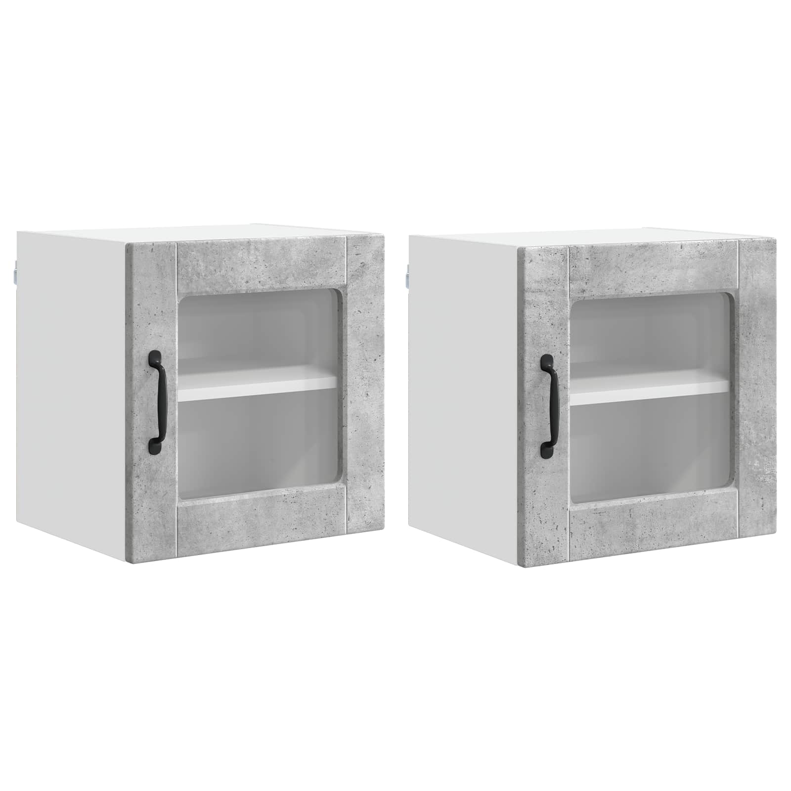 Væglågskab PORTO 2 pcs Beton Grå 40 x 31 x 40 cm