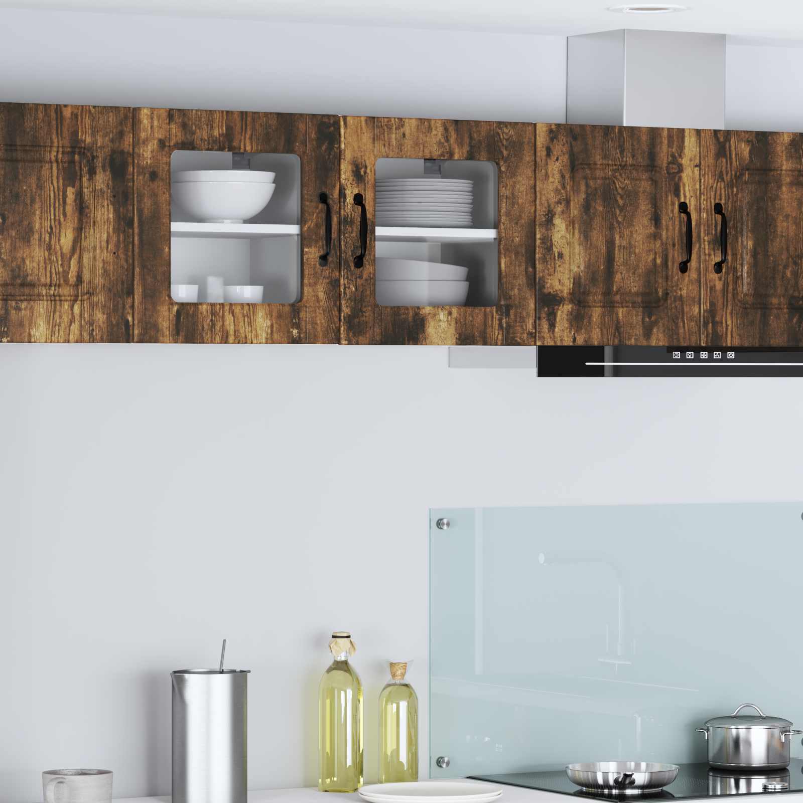 Køkkenskab med hylde Røget eg 40 x 31 x 40 cm Konstrueret træ