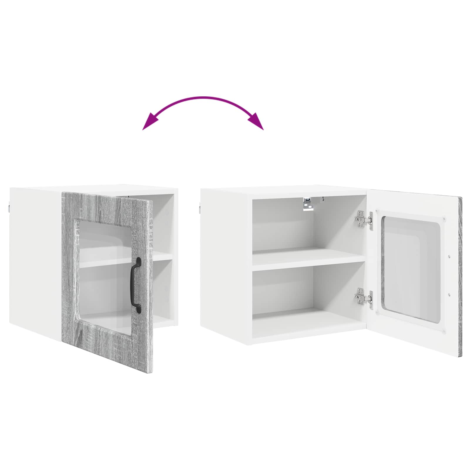 Køkkenskab med hylde Grå Sonoma 40 x 31 x 40 cm Konstrueret træ