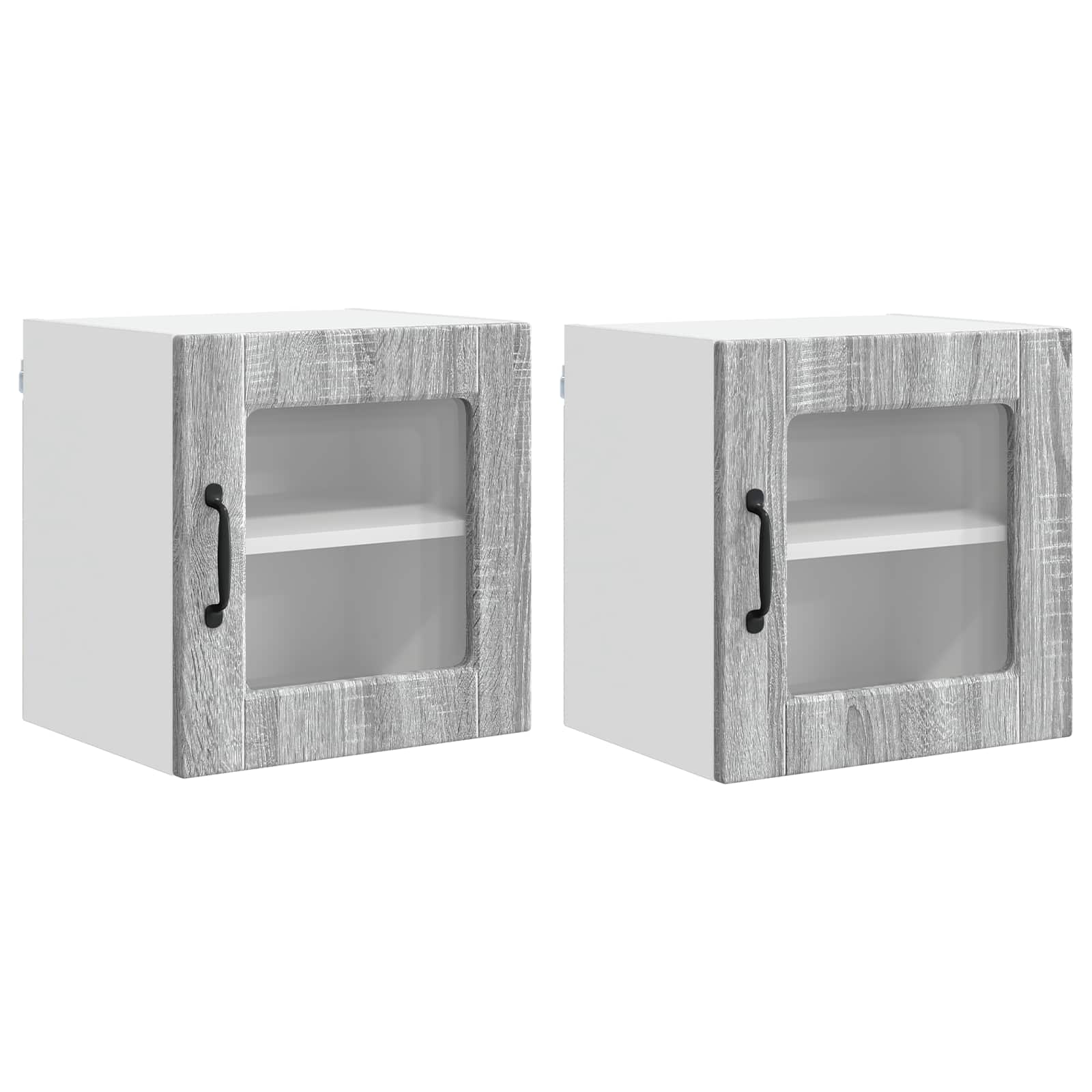 Væglampe Skab PORTO 2 pcs Grå Sonoma 40 x 31 x 40 cm