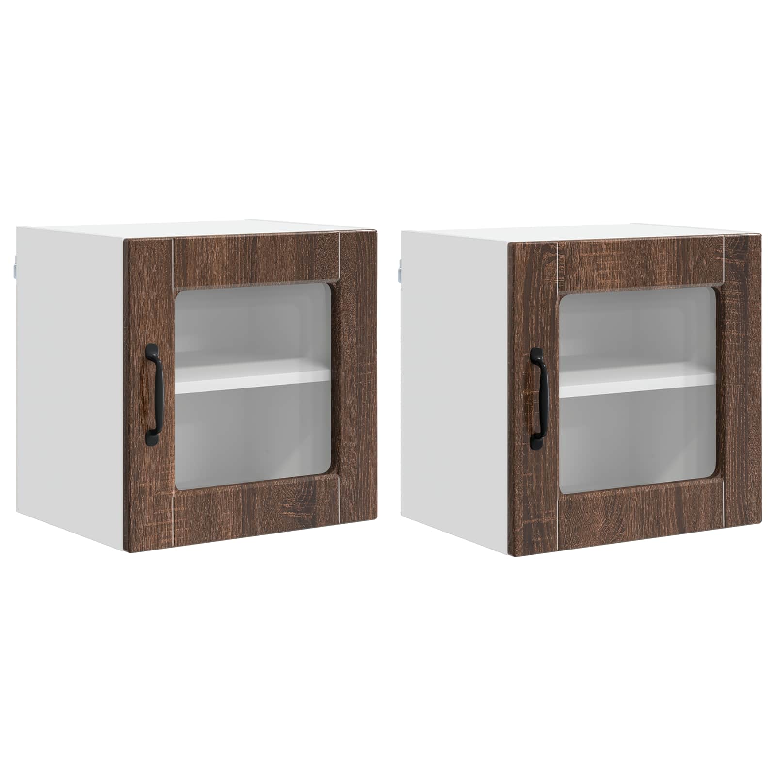 Væglågskab PORTO 2 pcs Brun eg 40 x 31 x 40 cm Konstrueret træ