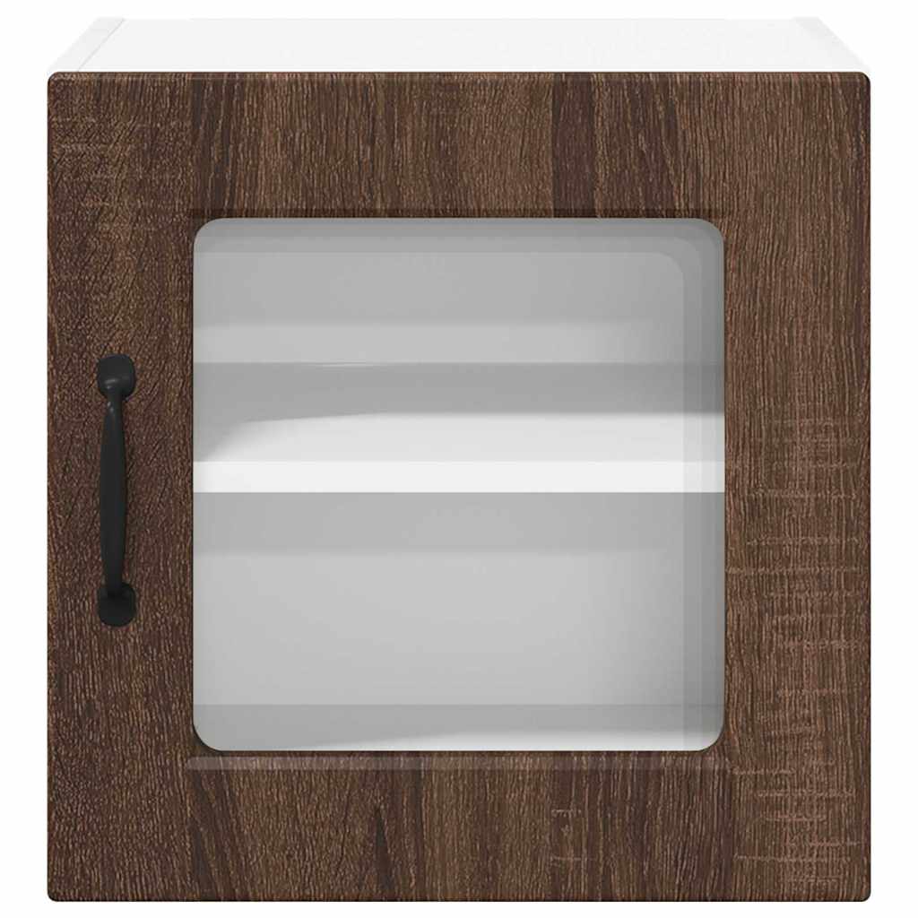 Vægskab til køkken med hylde 2 pcs Brun eg 40 x 31 x 40 cm