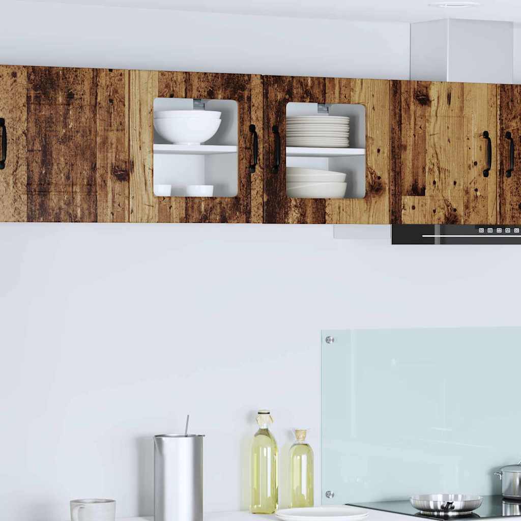 Vægskab til køkken med hylde 2 pcs Gammelt træ 40 x 31 x 40 cm