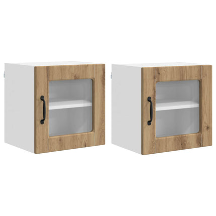 Væglågskab PORTO 2 pcs Artisan Egetræ 40 x 31 x 40 cm