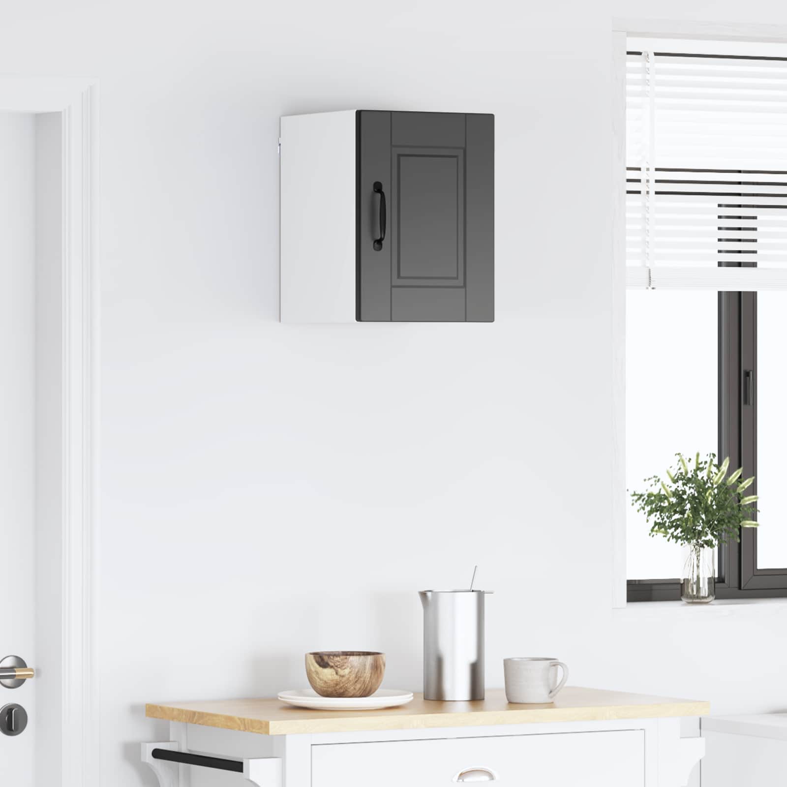 Køkkenskab med hylde Sort 30 x 31 x 40 cm Konstrueret træ