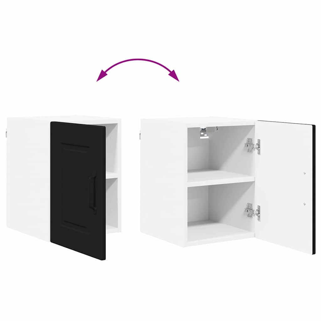 Vægskab til køkken med dør Sort 30 x 31 x 40 cm Konstrueret træ