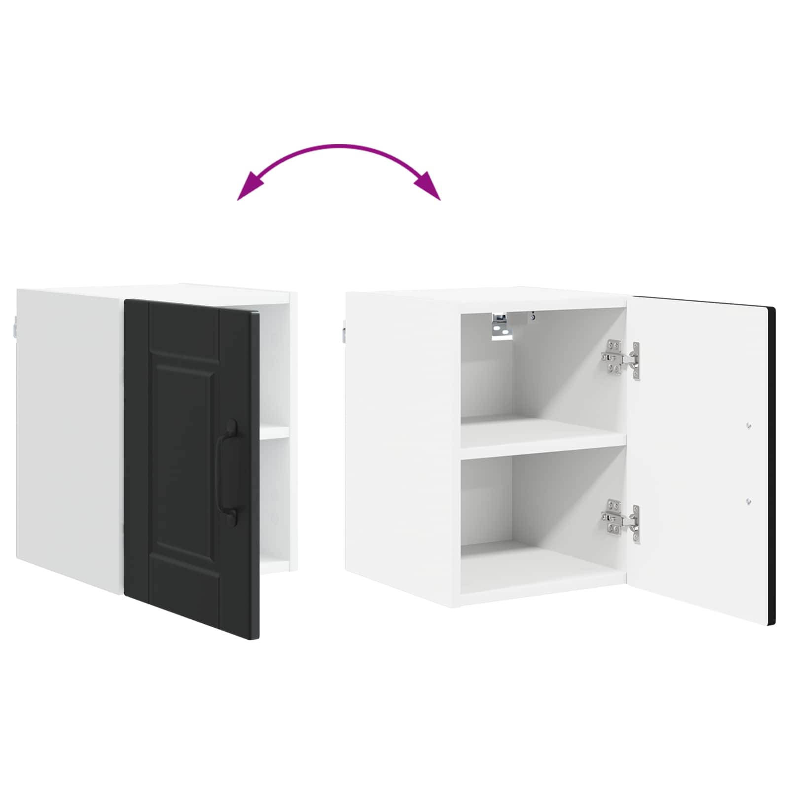 Køkkenskab med hylde Sort 30 x 31 x 40 cm Konstrueret træ