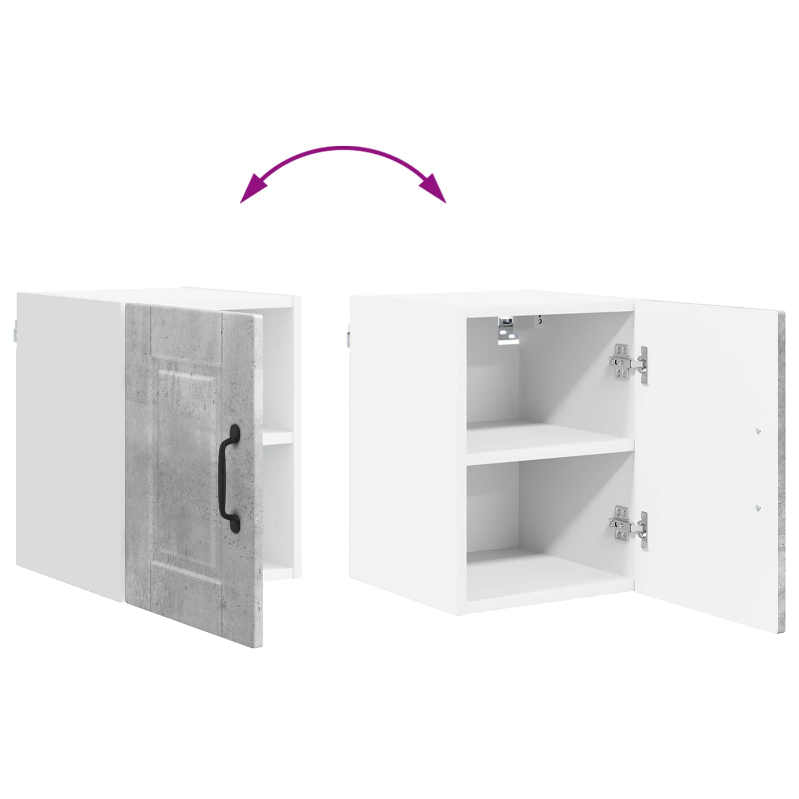 Køkkenskab med hylde Beton Grå 30 x 31 x 40 cm Konstrueret træ