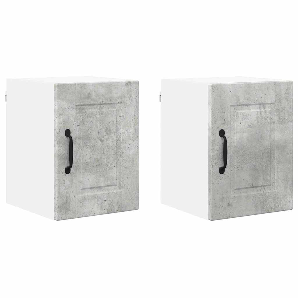 Vægskab til køkken med hylde 2 pcs Beton Grå 30 x 31 x 40 cm