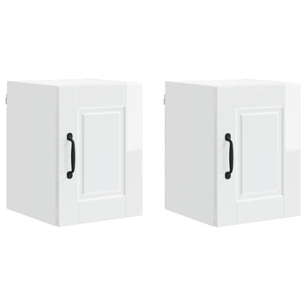 Vægskab PORTO 2 pcs Høj gloss hvid 30 x 31 x 40 cm