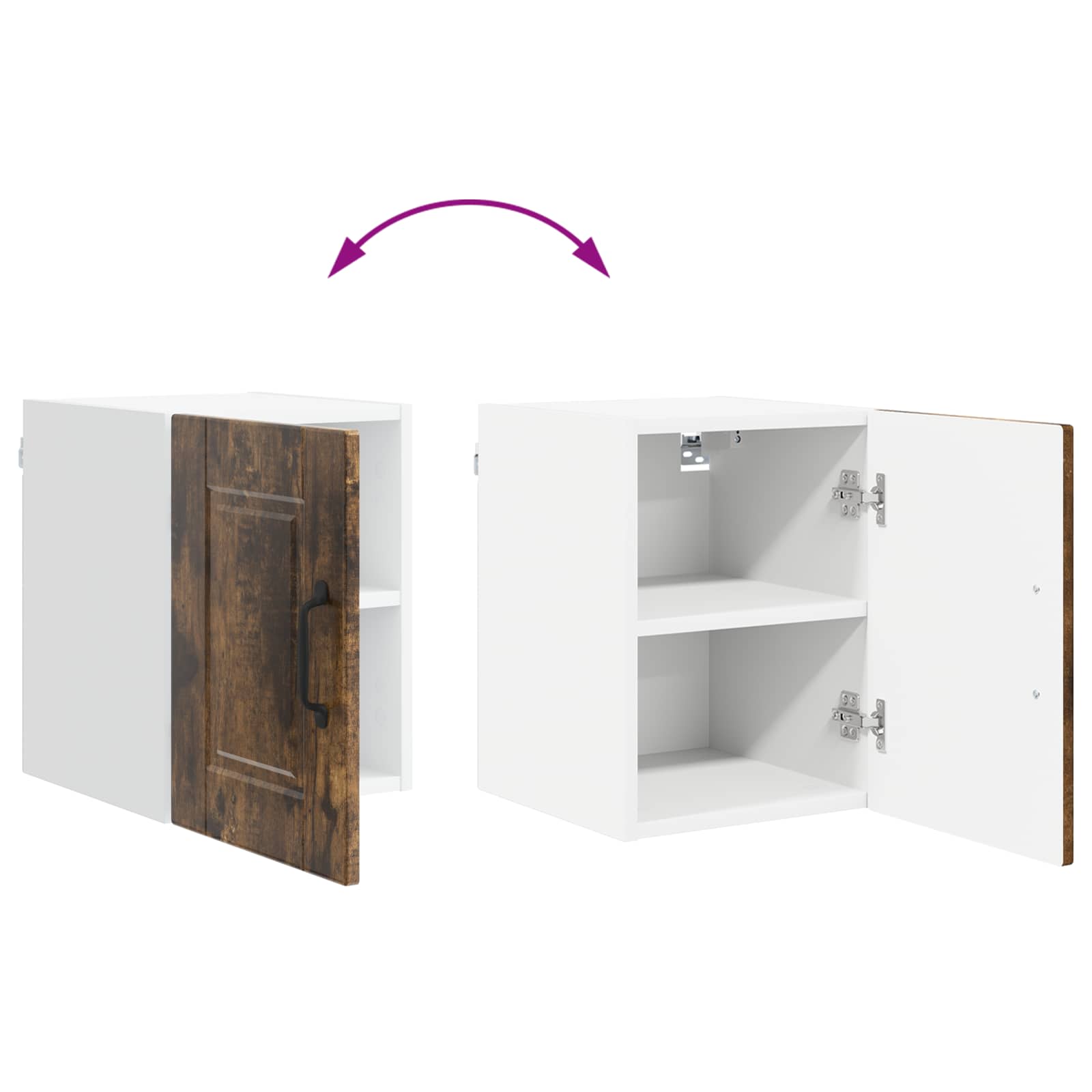 Køkkenskab med hylde Røget eg 30 x 31 x 40 cm Konstrueret træ