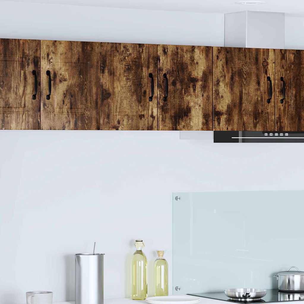 Vægskab til køkken med hylde 2 pcs Røget eg 30 x 31 x 40 cm