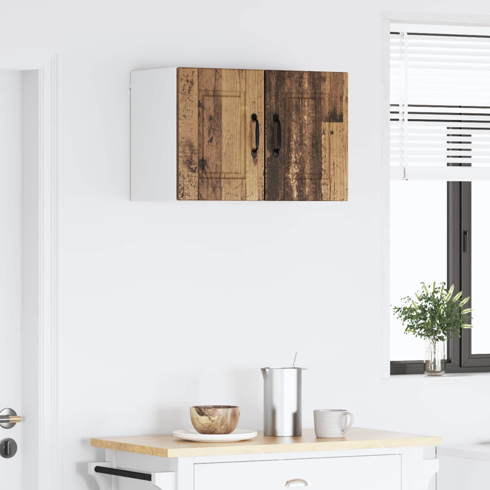 Vægskab PORTO 2 pcs Gammelt træ 30 x 31 x 40 cm Konstrueret træ