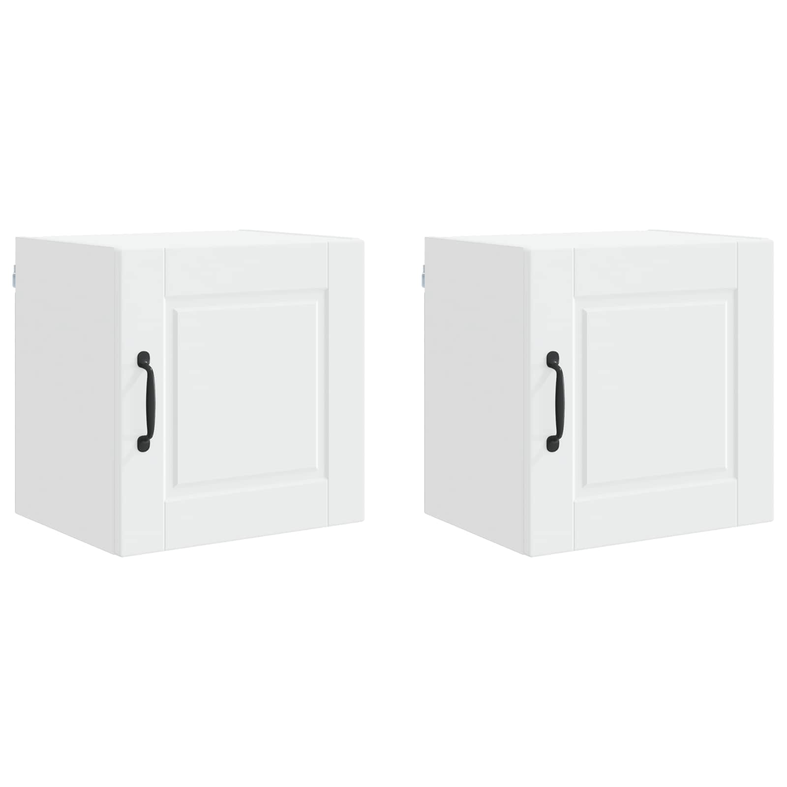 Køkkenskab med hylde 2 pcs Hvid 40 x 31 x 40 cm Konstrueret træ