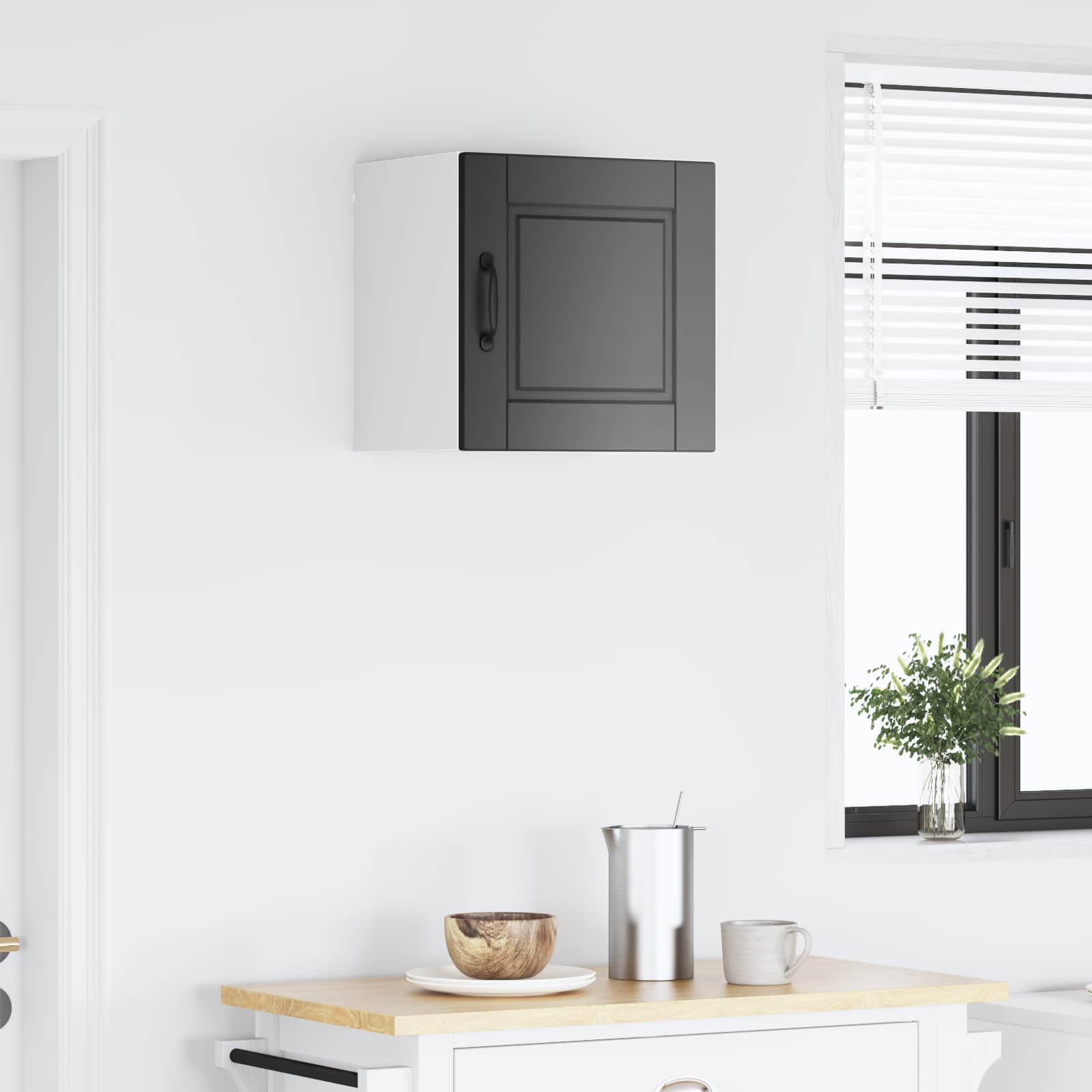 Køkkenskab med hylde Sort 40 x 31 x 40 cm Konstrueret træ