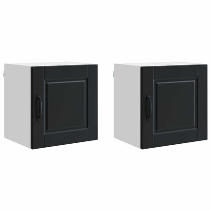 Vægskab PORTO 2 pcs Sort 40 x 31 x 40 cm Konstrueret træ