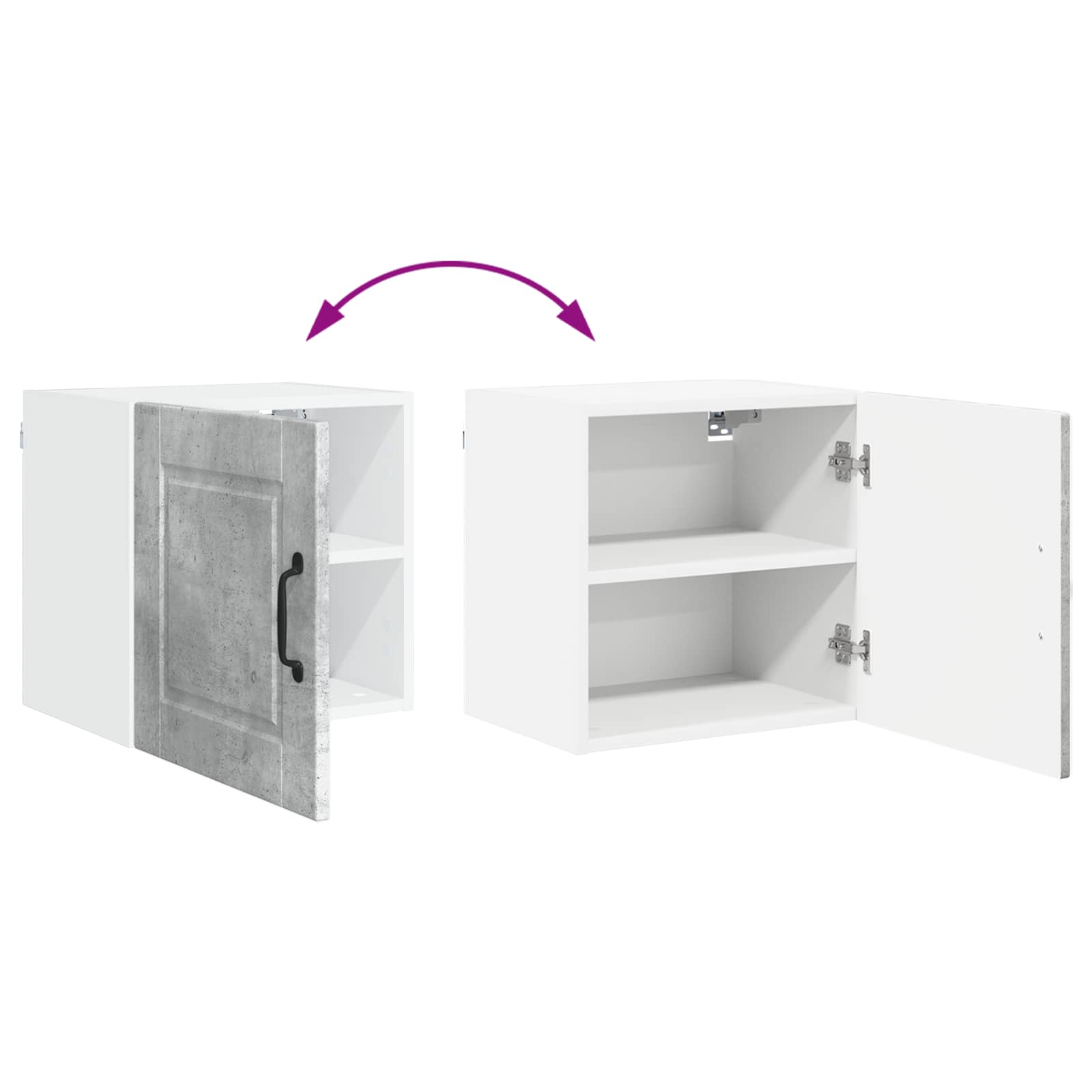 Køkkenskab med hylde Beton Grå 40 x 31 x 40 cm Konstrueret træ