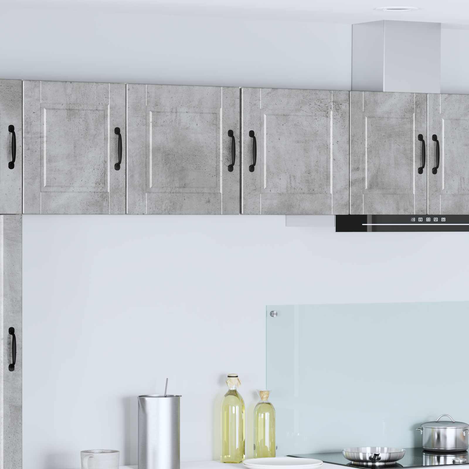 Vægskab PORTO 2 pcs Beton Grå 40 x 31 x 40 cm Konstrueret træ
