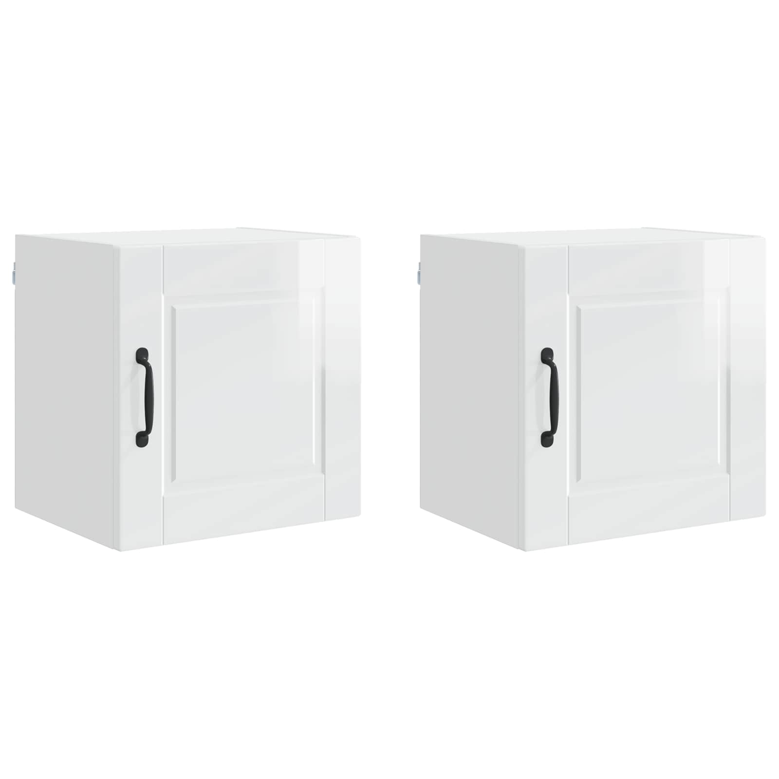 Vægskab PORTO 2 pcs Høj gloss hvid 40 x 31 x 40 cm
