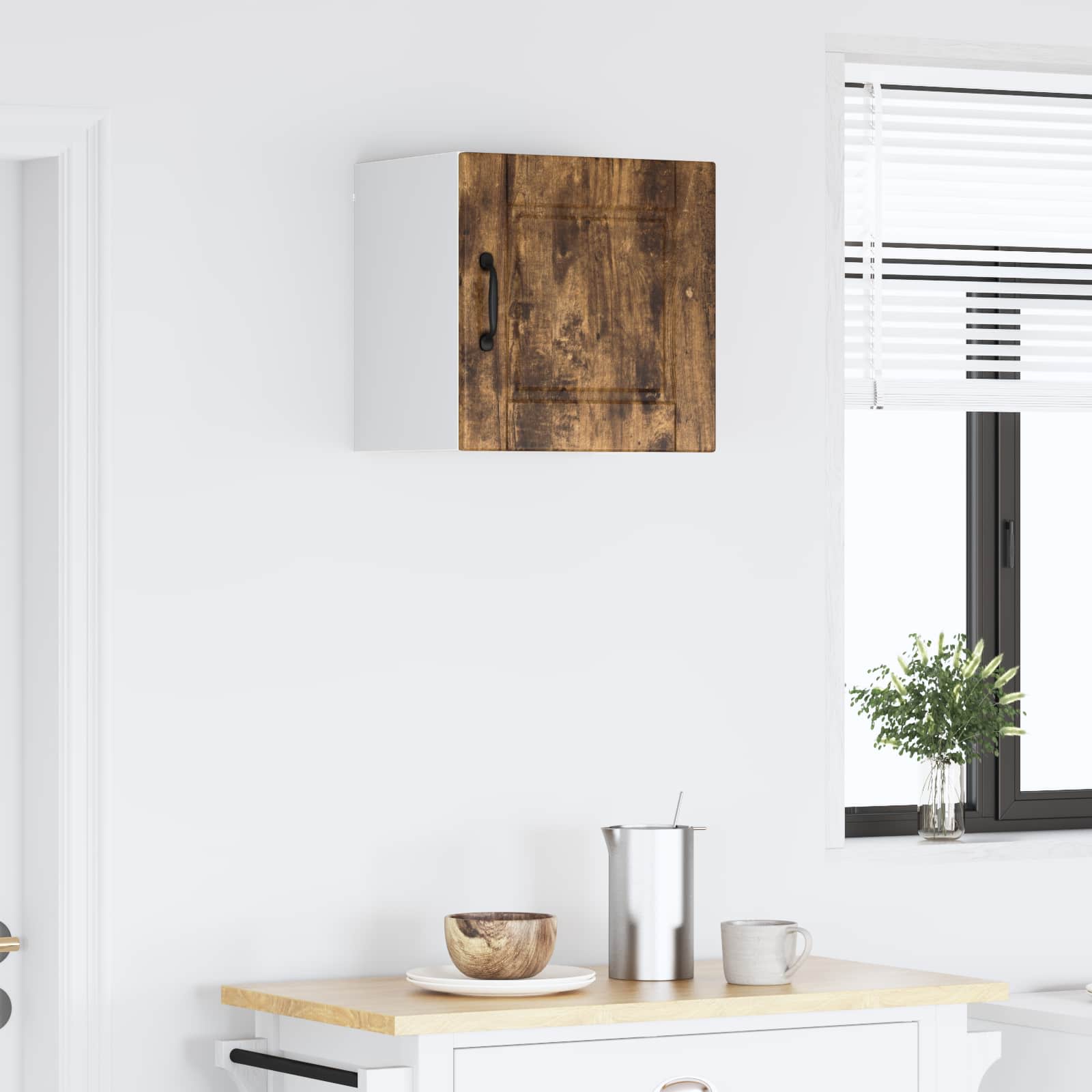 Køkkenskab med hylde Røget eg 40 x 31 x 40 cm Konstrueret træ