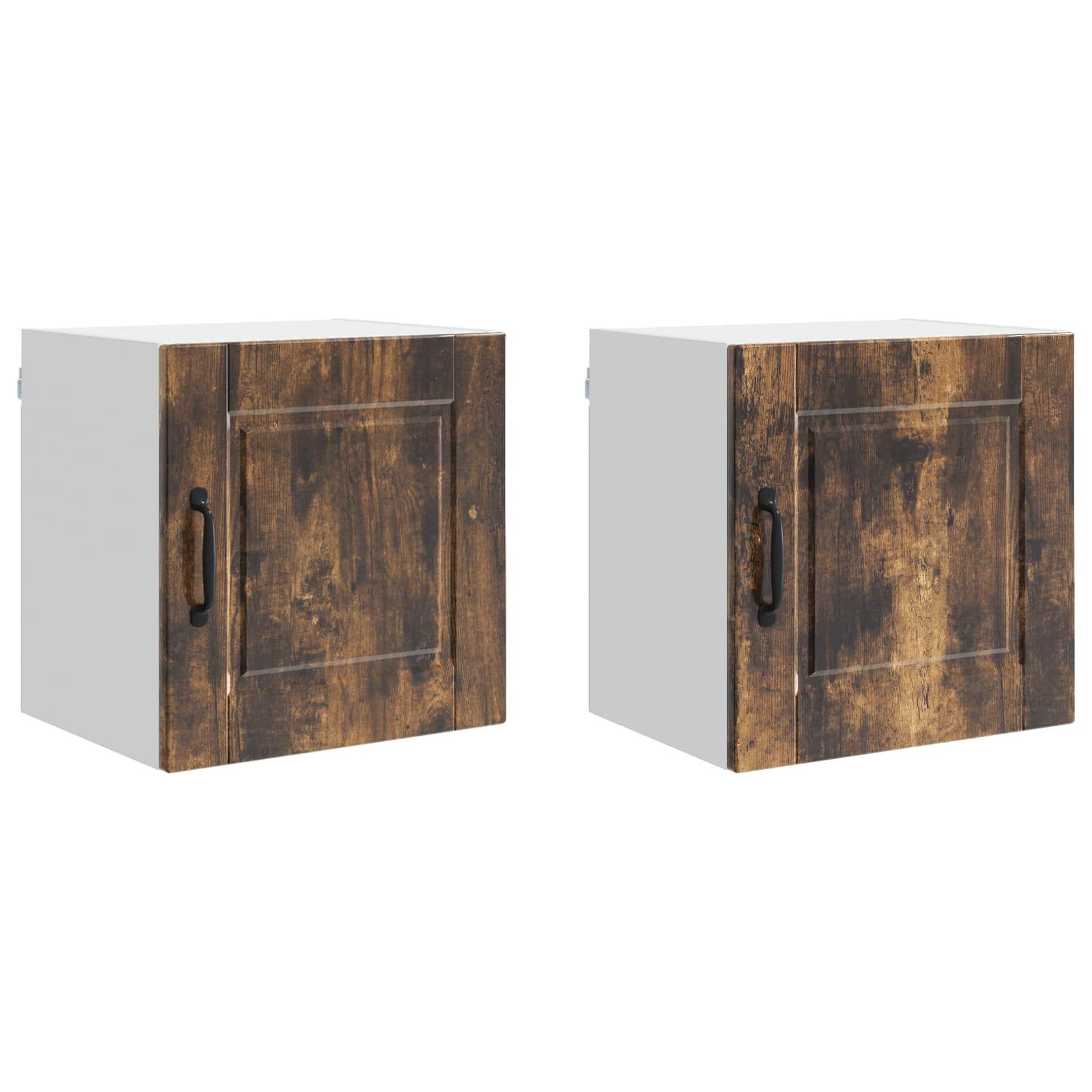 Vægskab PORTO 2 pcs Røget eg 40 x 31 x 40 cm Konstrueret træ