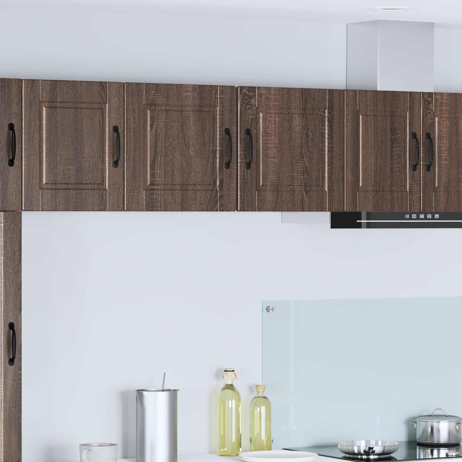 Vægskab PORTO 2 pcs Brun eg 40 x 31 x 40 cm Konstrueret træ