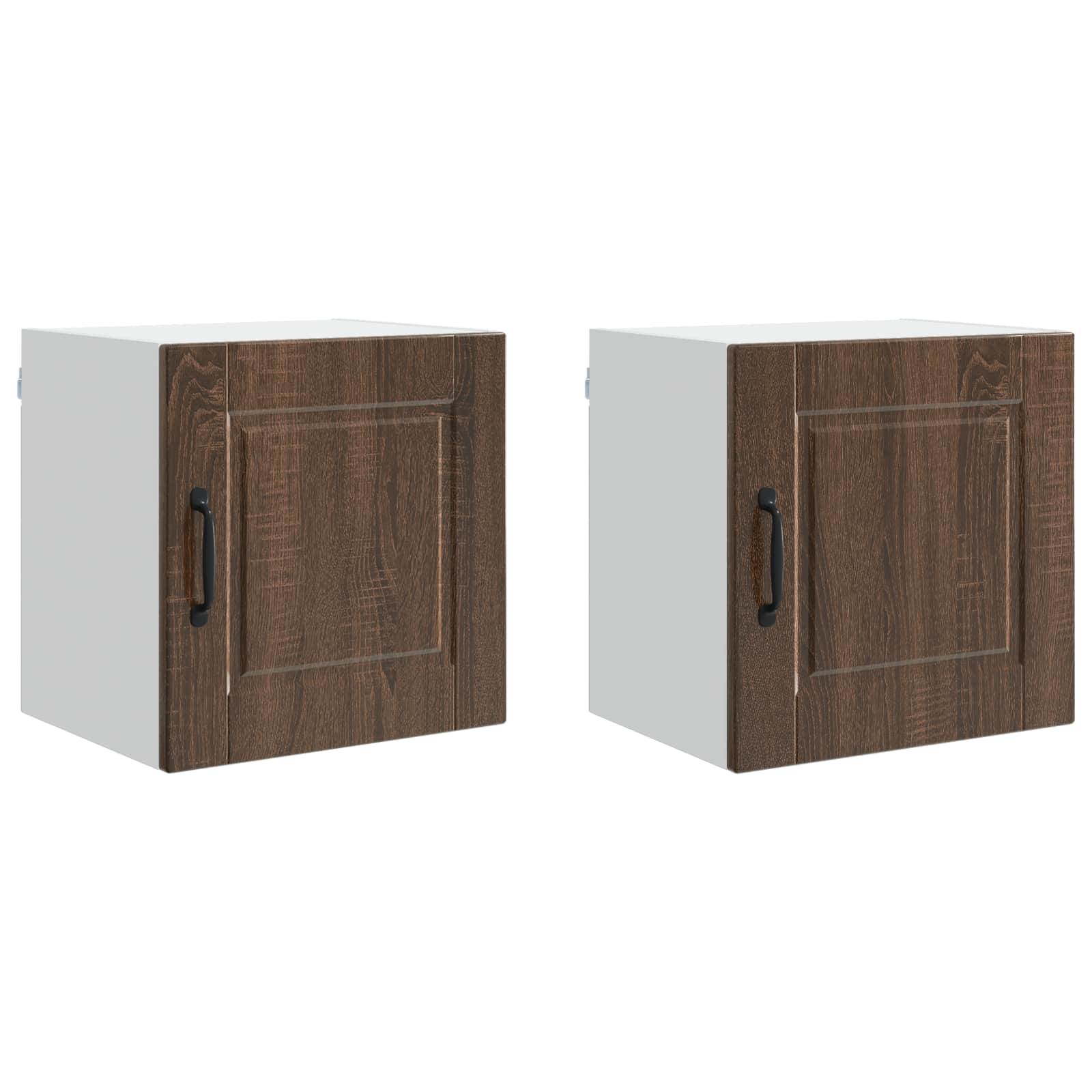 Vægskab PORTO 2 pcs Brun eg 40 x 31 x 40 cm Konstrueret træ