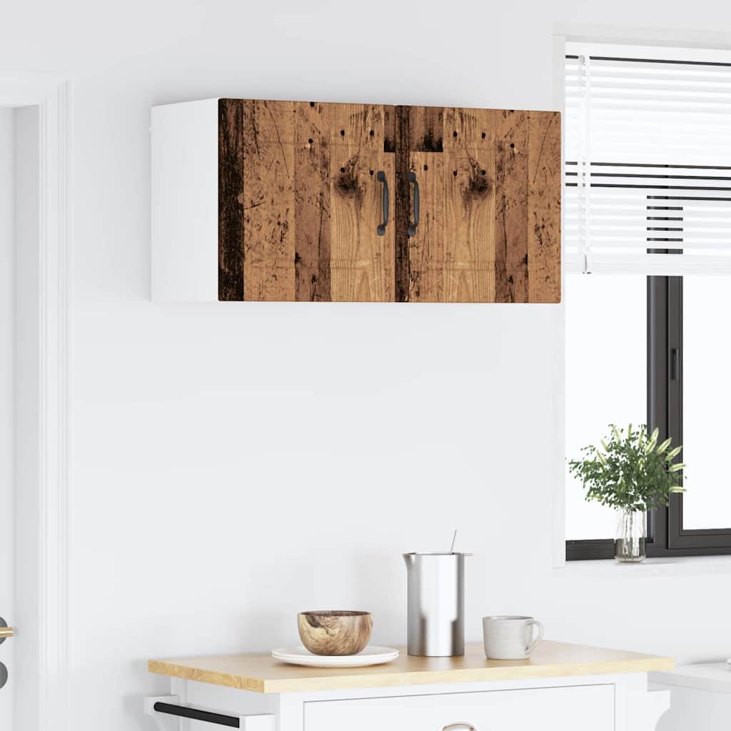 Vægskab til køkken med hylde 2 pcs Gammelt træ 40 x 31 x 40 cm