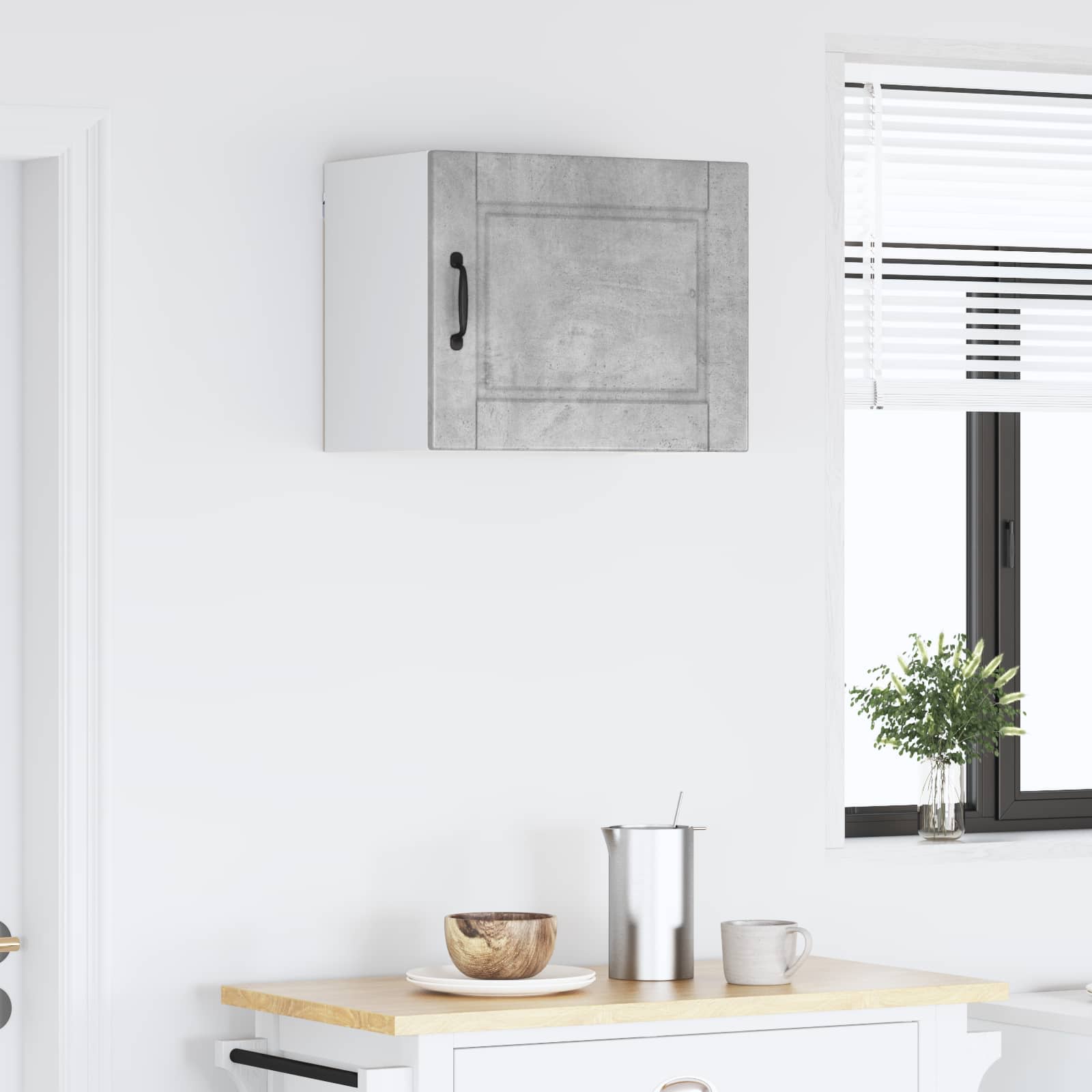 Køkkenskab med hylde Beton Grå 50 x 31 x 40 cm Konstrueret træ