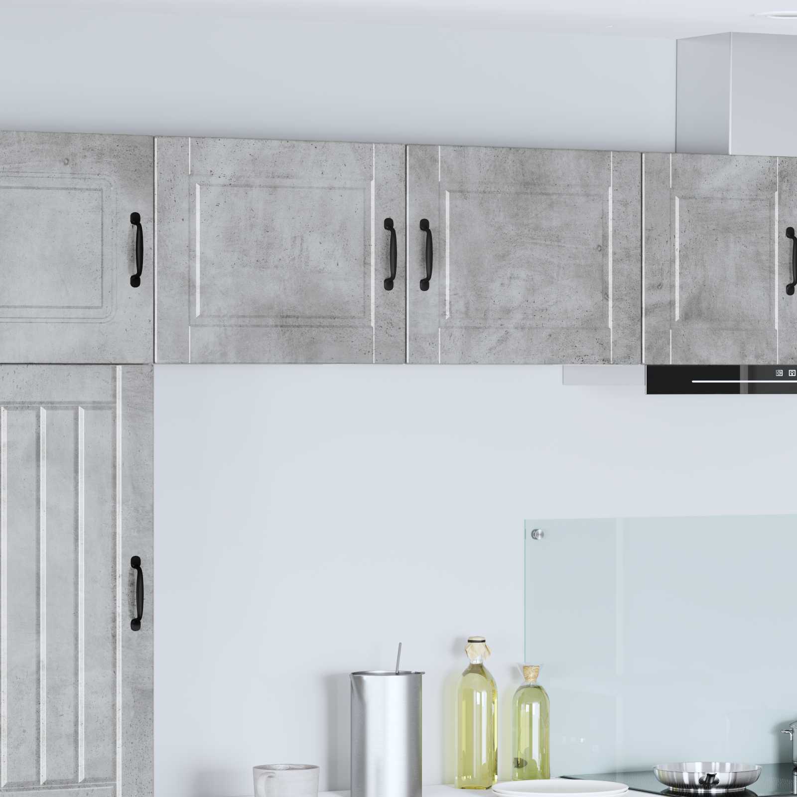 Vægskab PORTO 2 pcs Beton Grå 50 x 31 x 40 cm Konstrueret træ