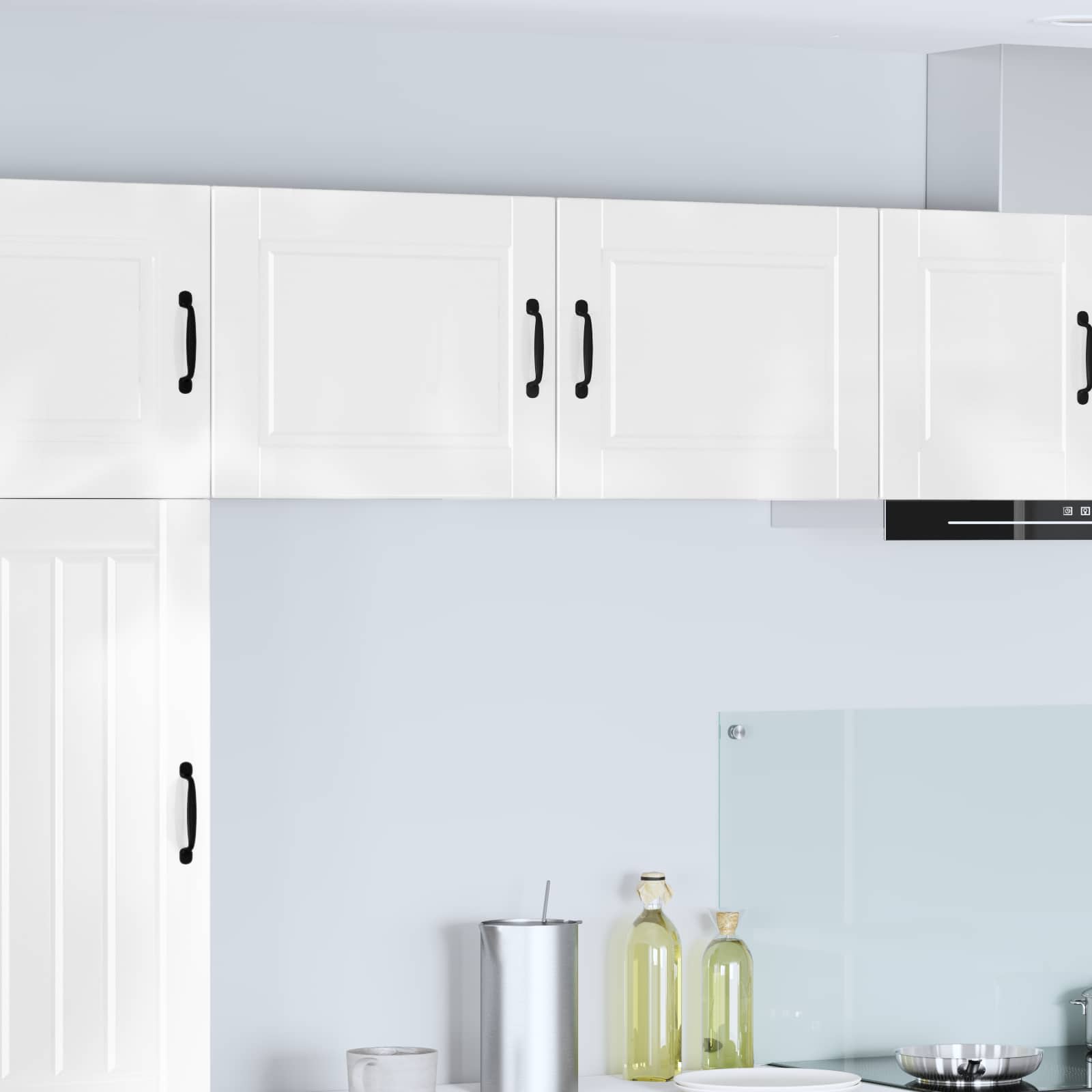 Vægskab PORTO 2 pcs Høj gloss hvid 50 x 31 x 40 cm