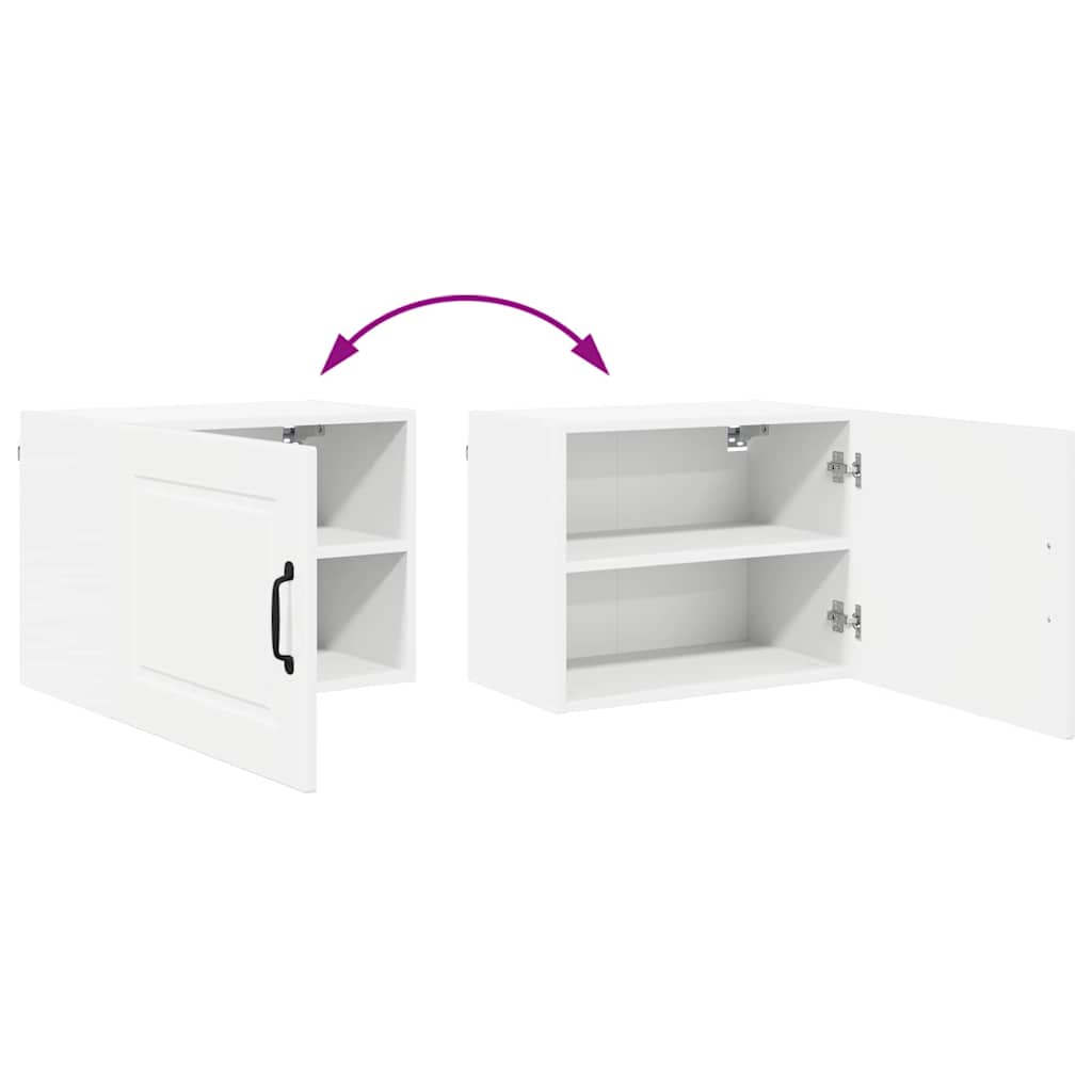 Vægskab til køkken med dør 2 pcs Høj gloss hvid 50 x 31 x 40 cm