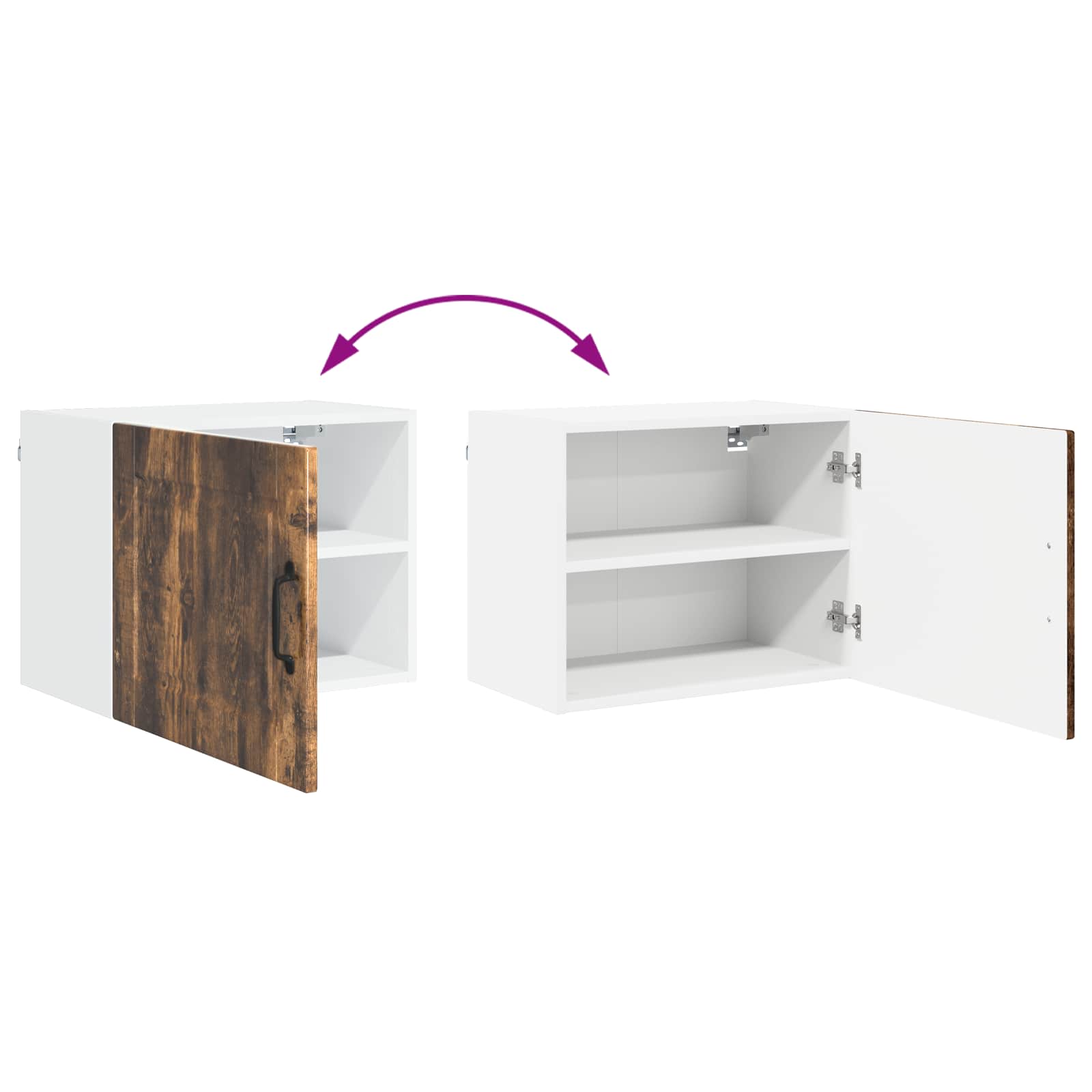 Køkkenskab med hylde Røget eg 50 x 31 x 40 cm Konstrueret træ