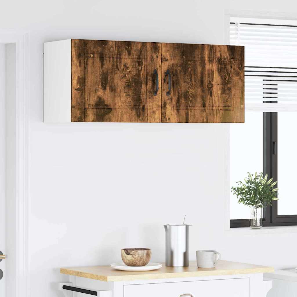 Vægskab til køkken med hylde 2 pcs Røget eg 50 x 31 x 40 cm