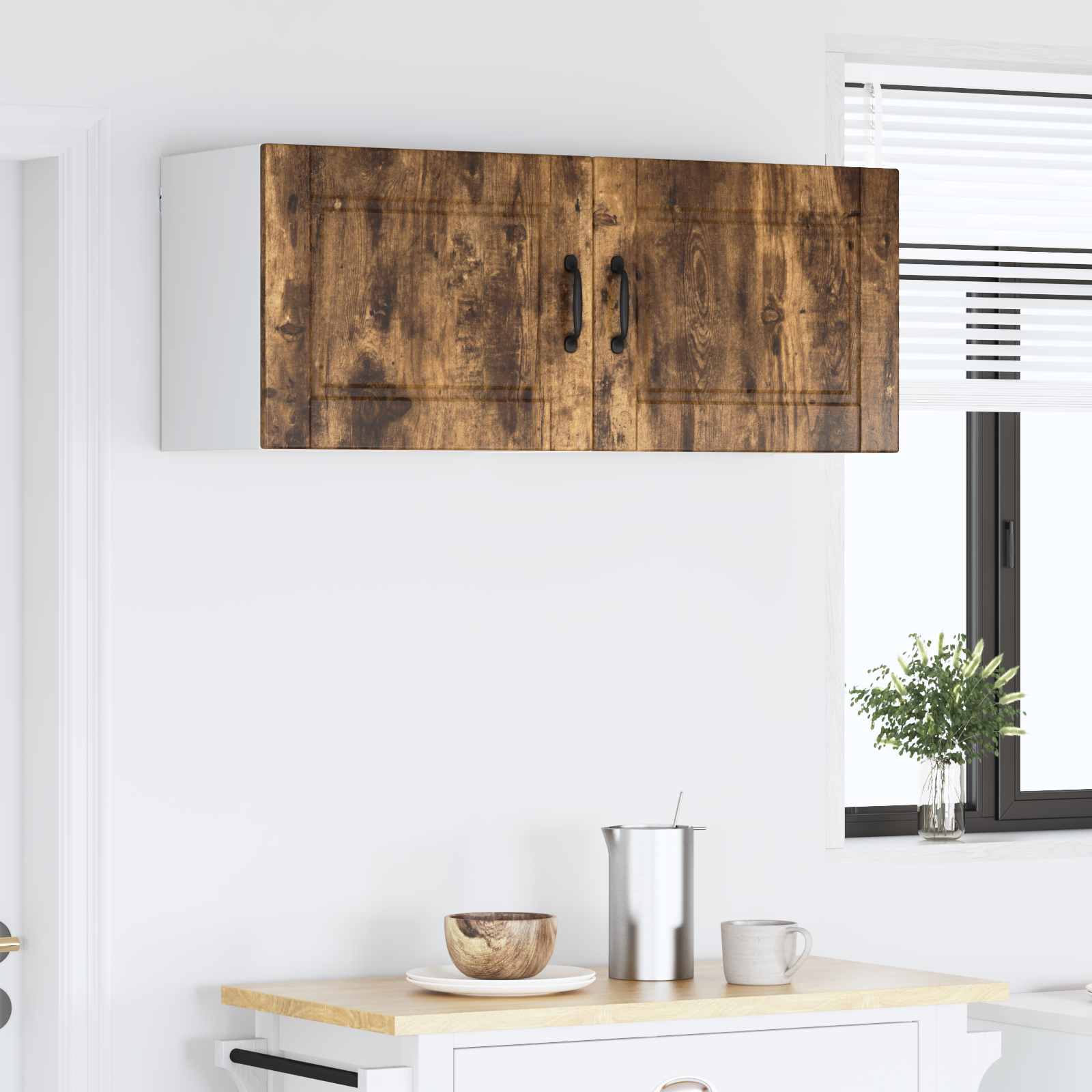Vægskab PORTO 2 pcs Røget eg 50 x 31 x 40 cm Konstrueret træ