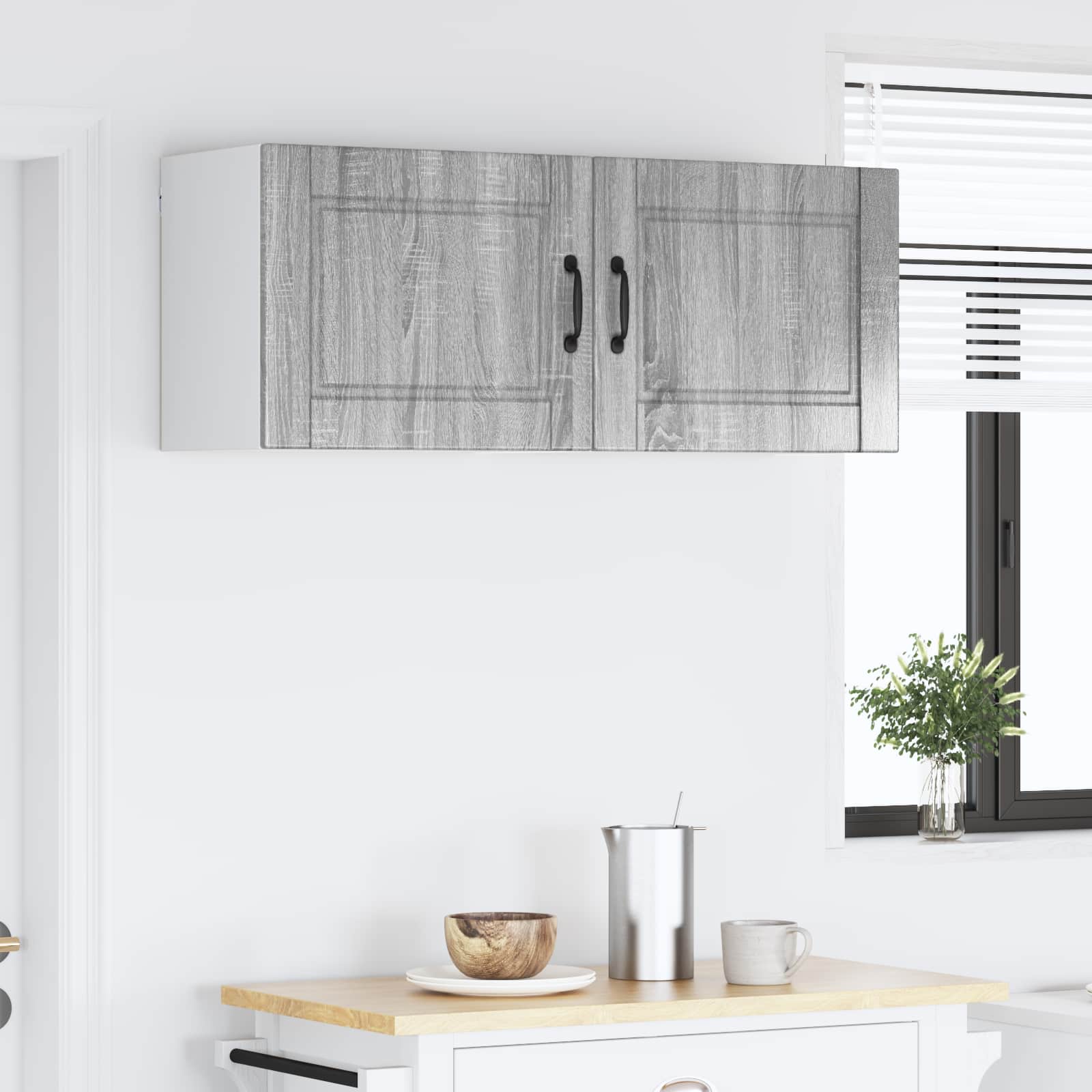 Vægskab PORTO 2 pcs Grå Sonoma 50 x 31 x 40 cm Konstrueret træ
