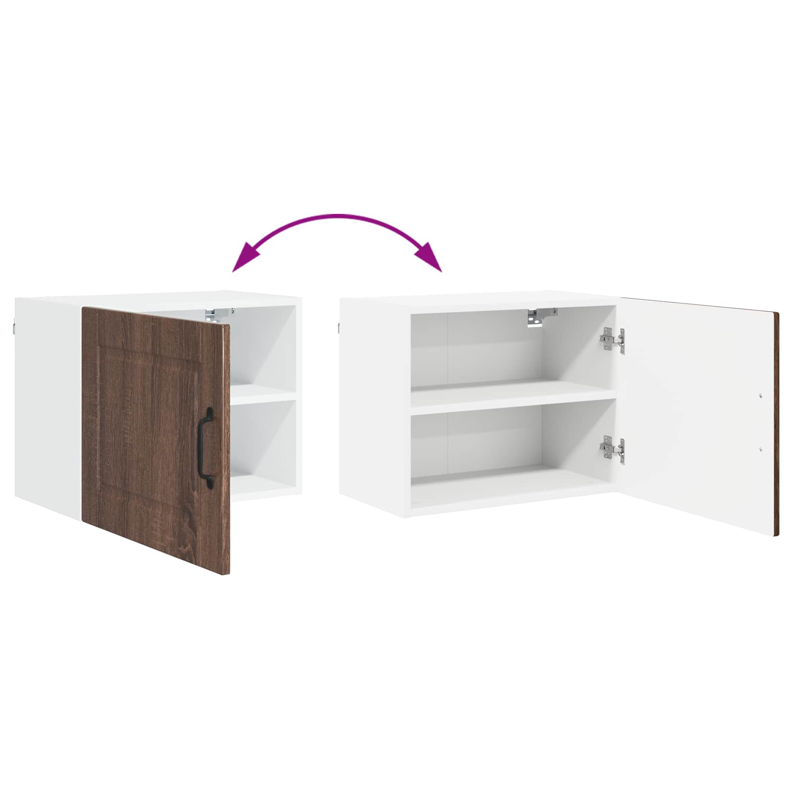 Køkkenskab med hylde Brun eg 50 x 31 x 40 cm Konstrueret træ