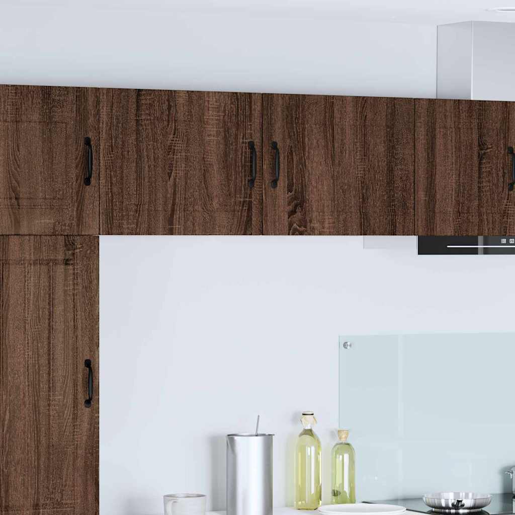 Vægskab til køkken med hylde 2 pcs Brun eg 50 x 31 x 40 cm