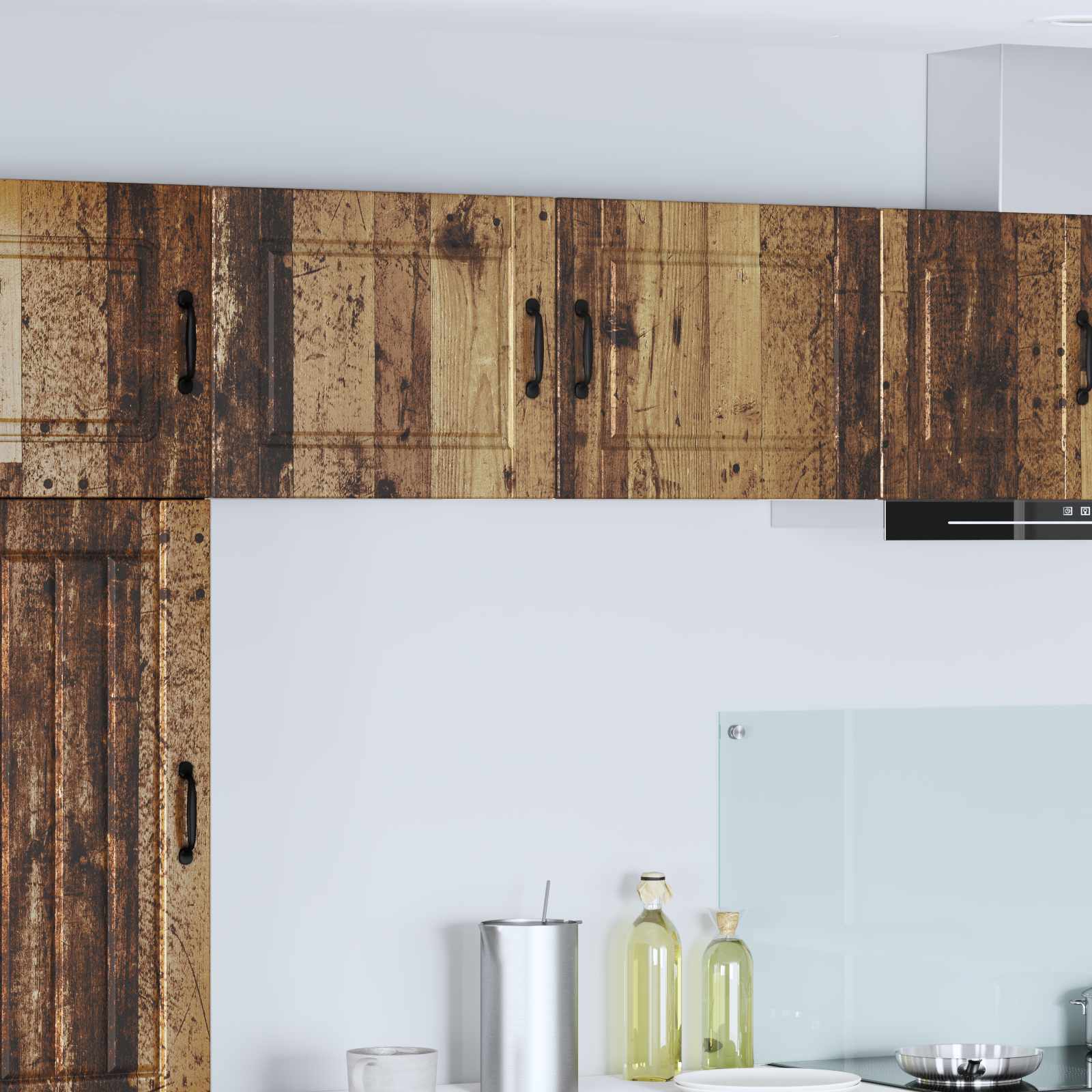 Vægskab PORTO 2 pcs Gammelt træ 50 x 31 x 40 cm Konstrueret træ