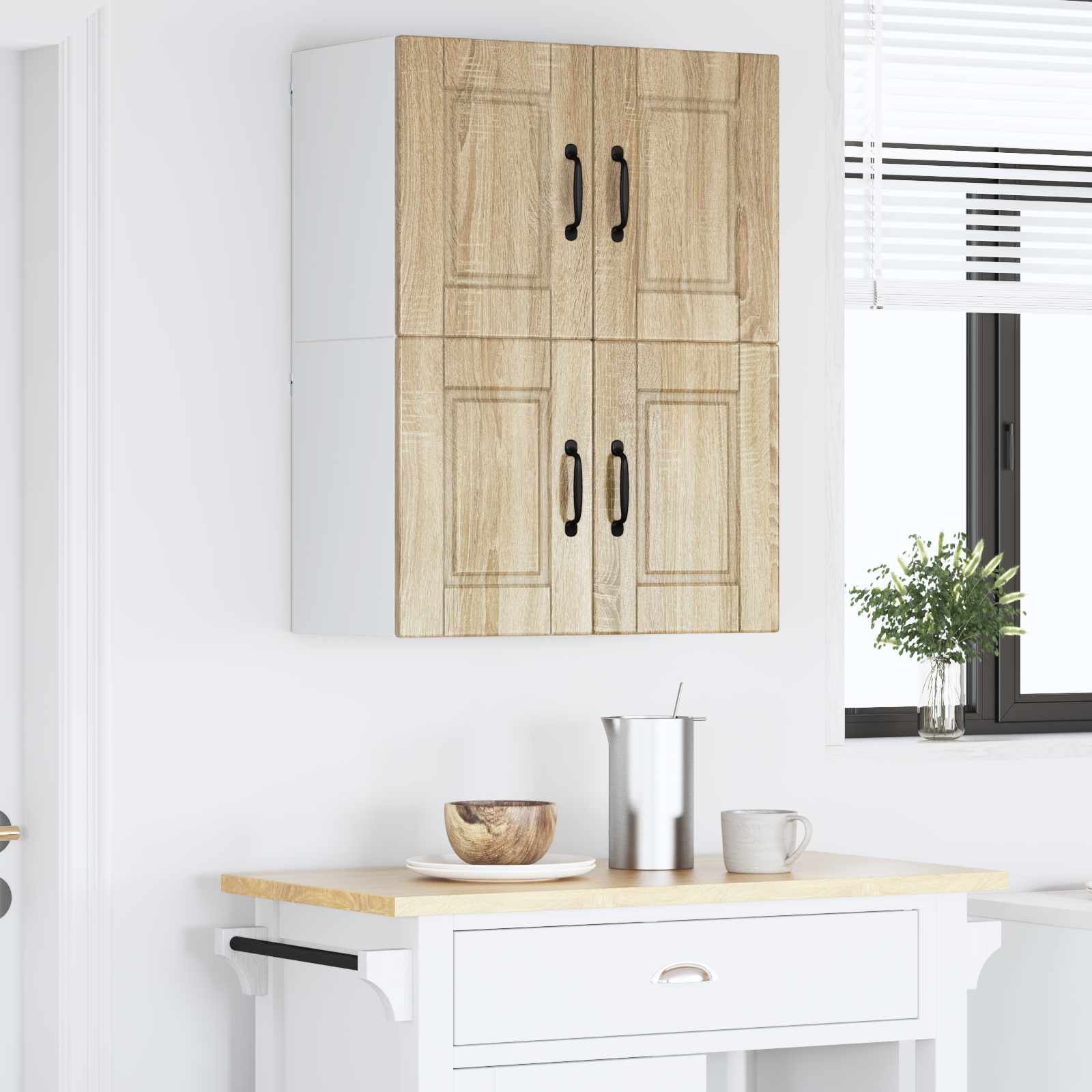 Vægskab PORTO 2 pcs Sonoma eg 60 x 31 x 40 cm Konstrueret træ