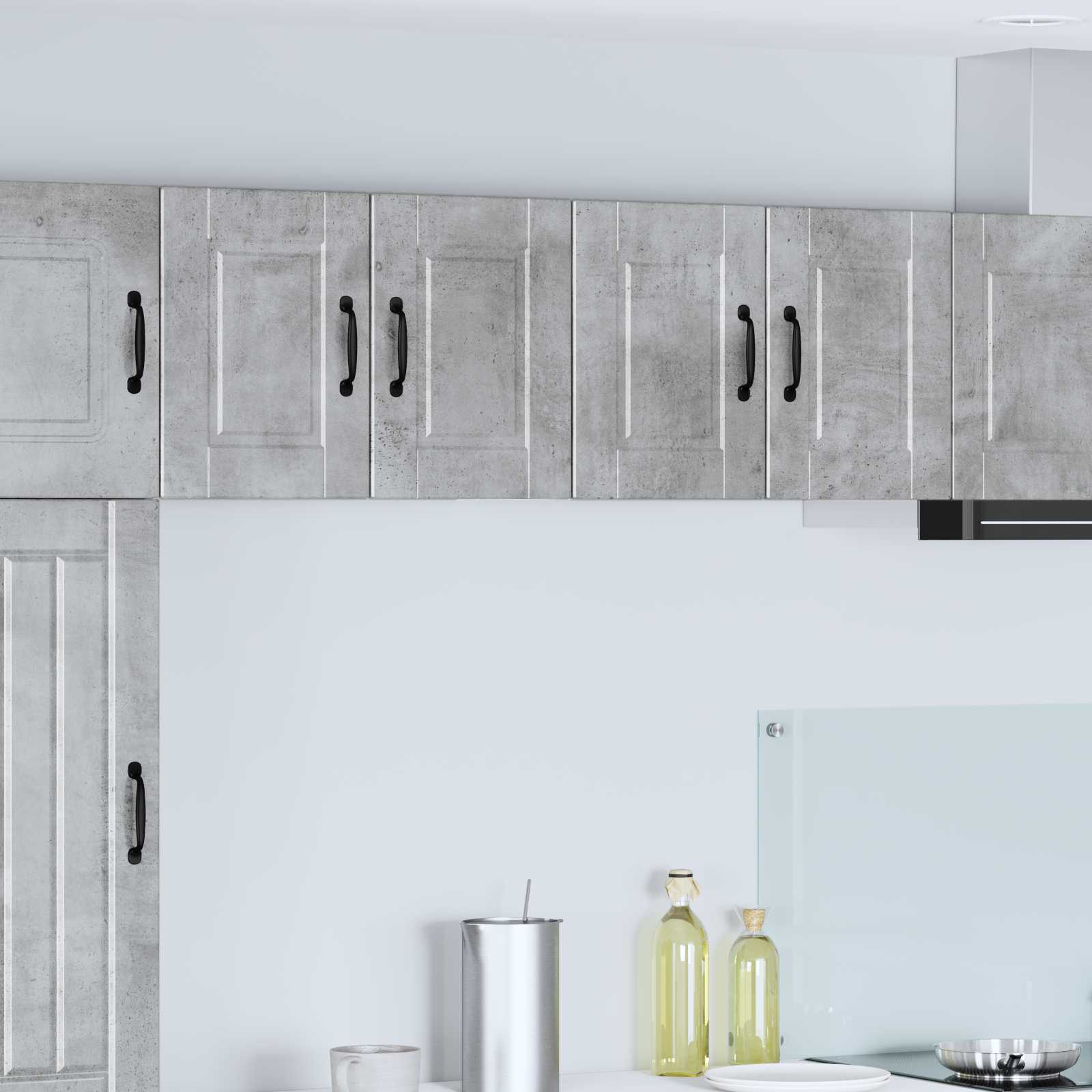 Vægskab PORTO 2 pcs Beton Grå 60 x 31 x 40 cm Konstrueret træ
