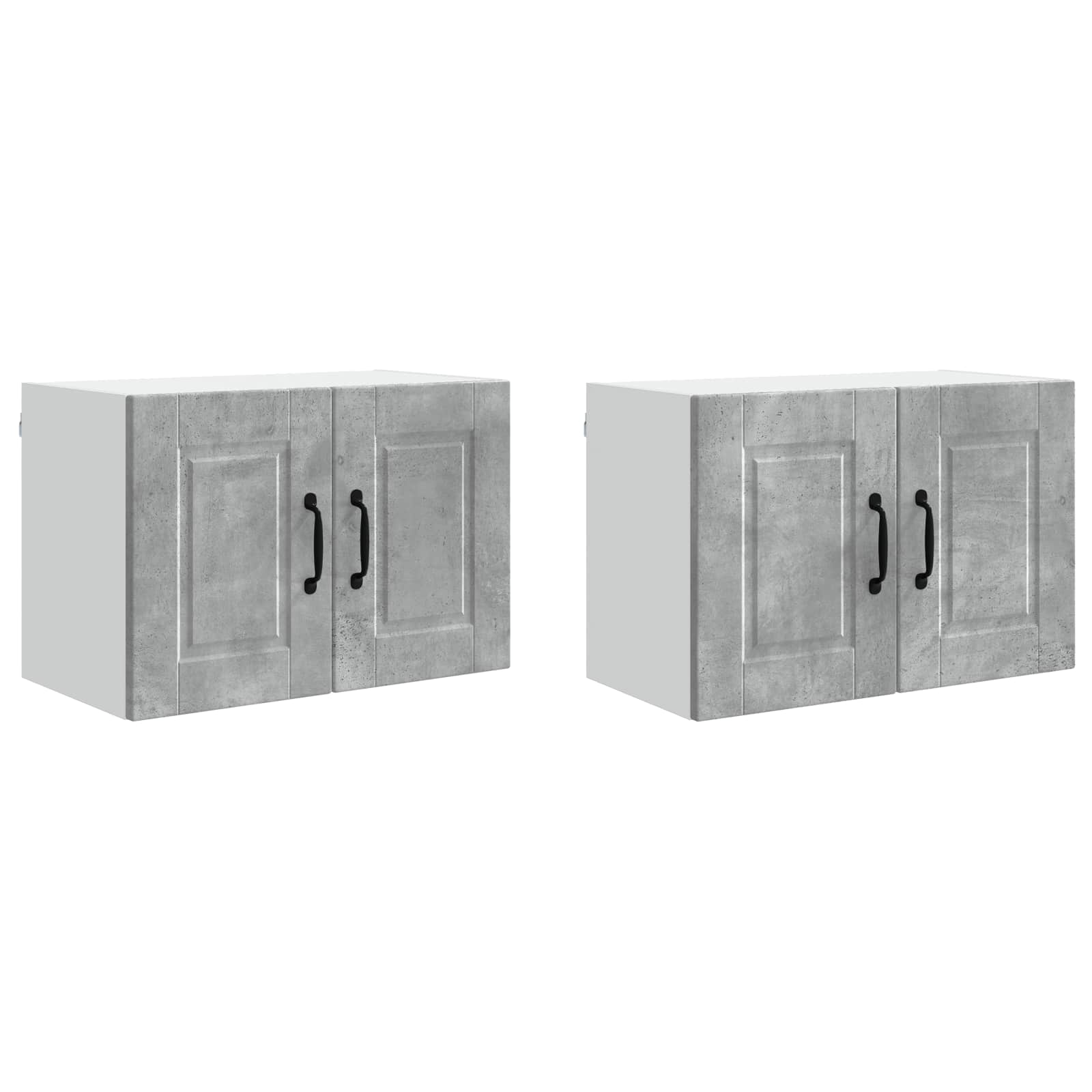 Vægskab PORTO 2 pcs Beton Grå 60 x 31 x 40 cm Konstrueret træ