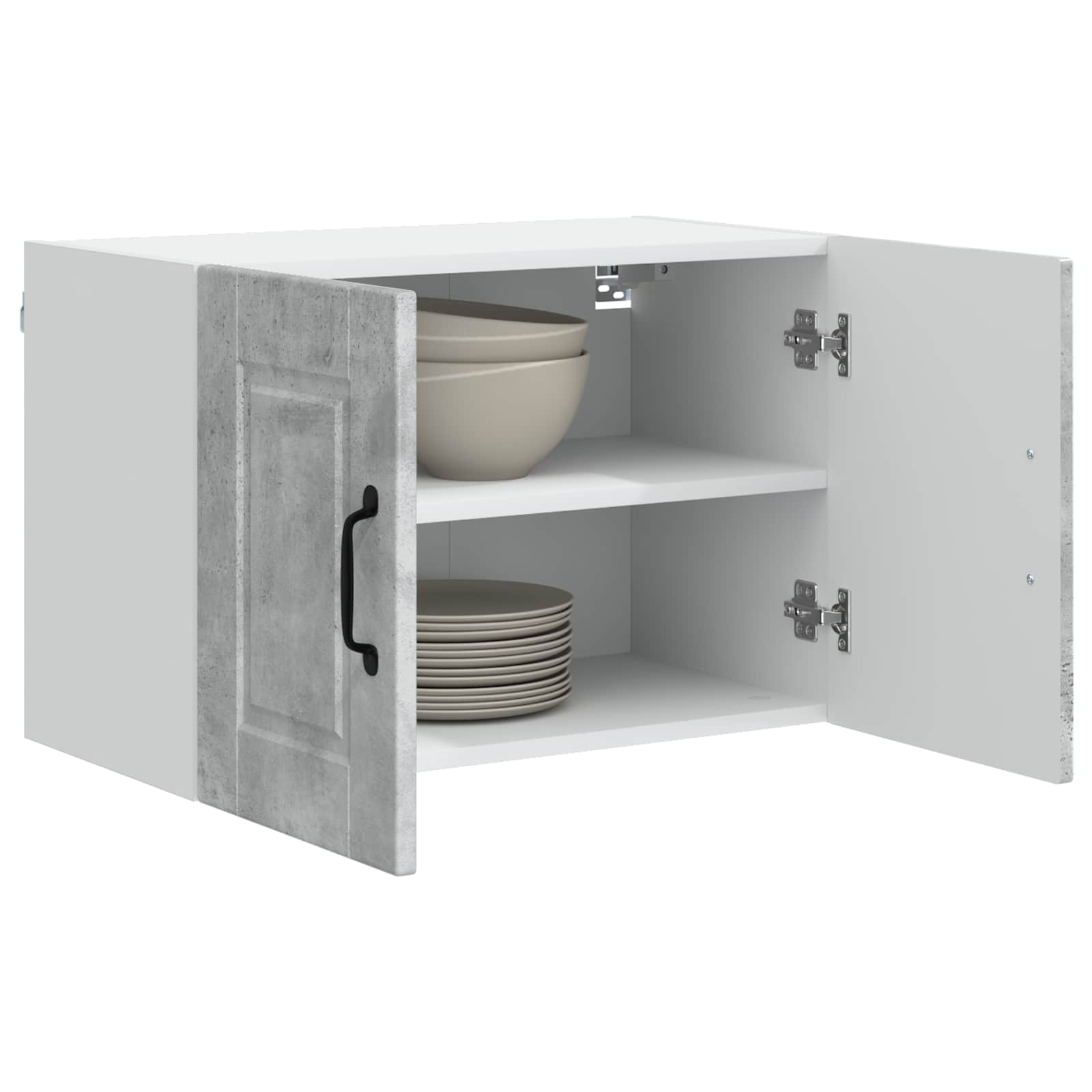 Vægskab PORTO 2 pcs Beton Grå 60 x 31 x 40 cm Konstrueret træ