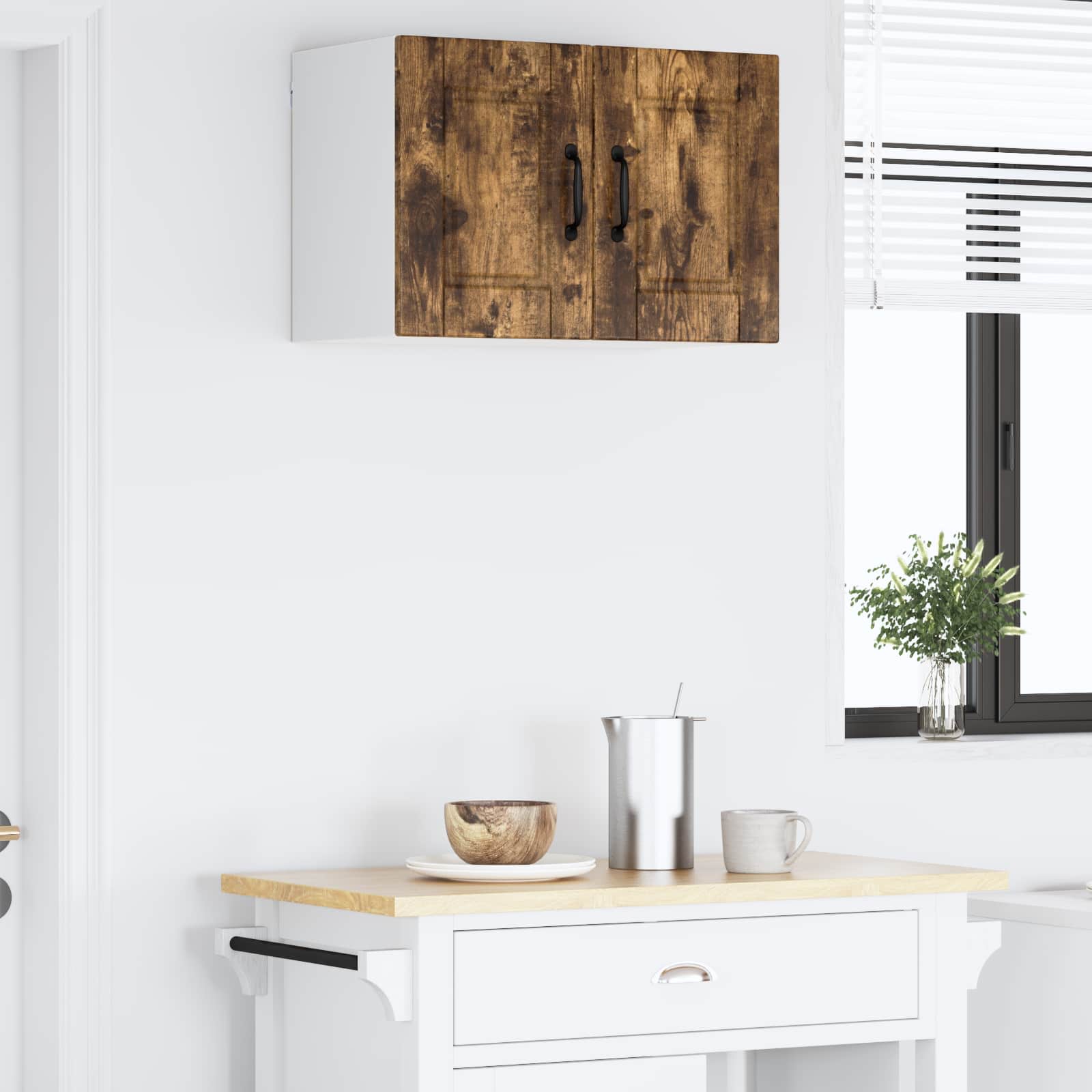 Køkkenskab med hylde Røget eg 60 x 31 x 40 cm Konstrueret træ