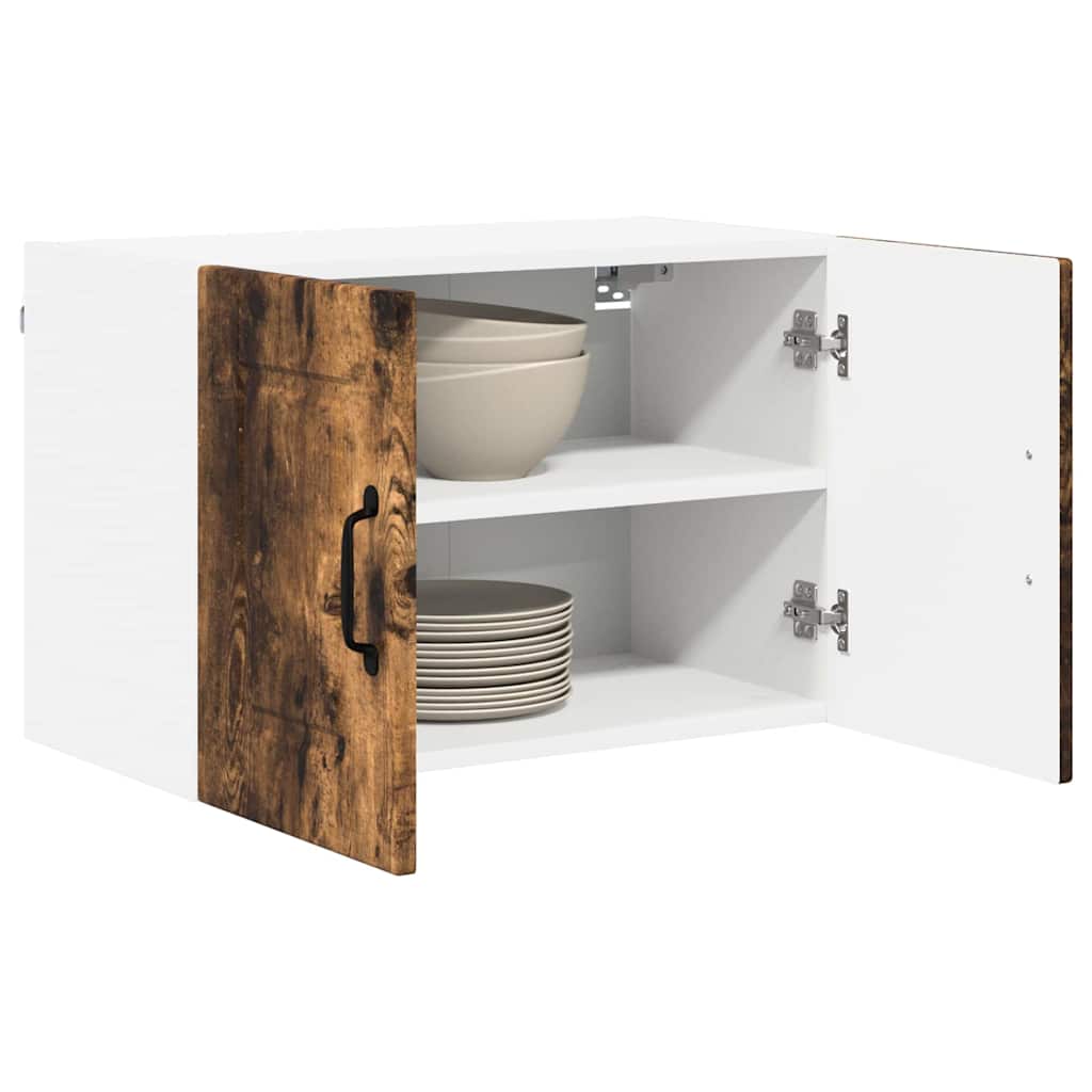 Vægskab til køkken med hylde 2 pcs Røget eg 60 x 31 x 40 cm