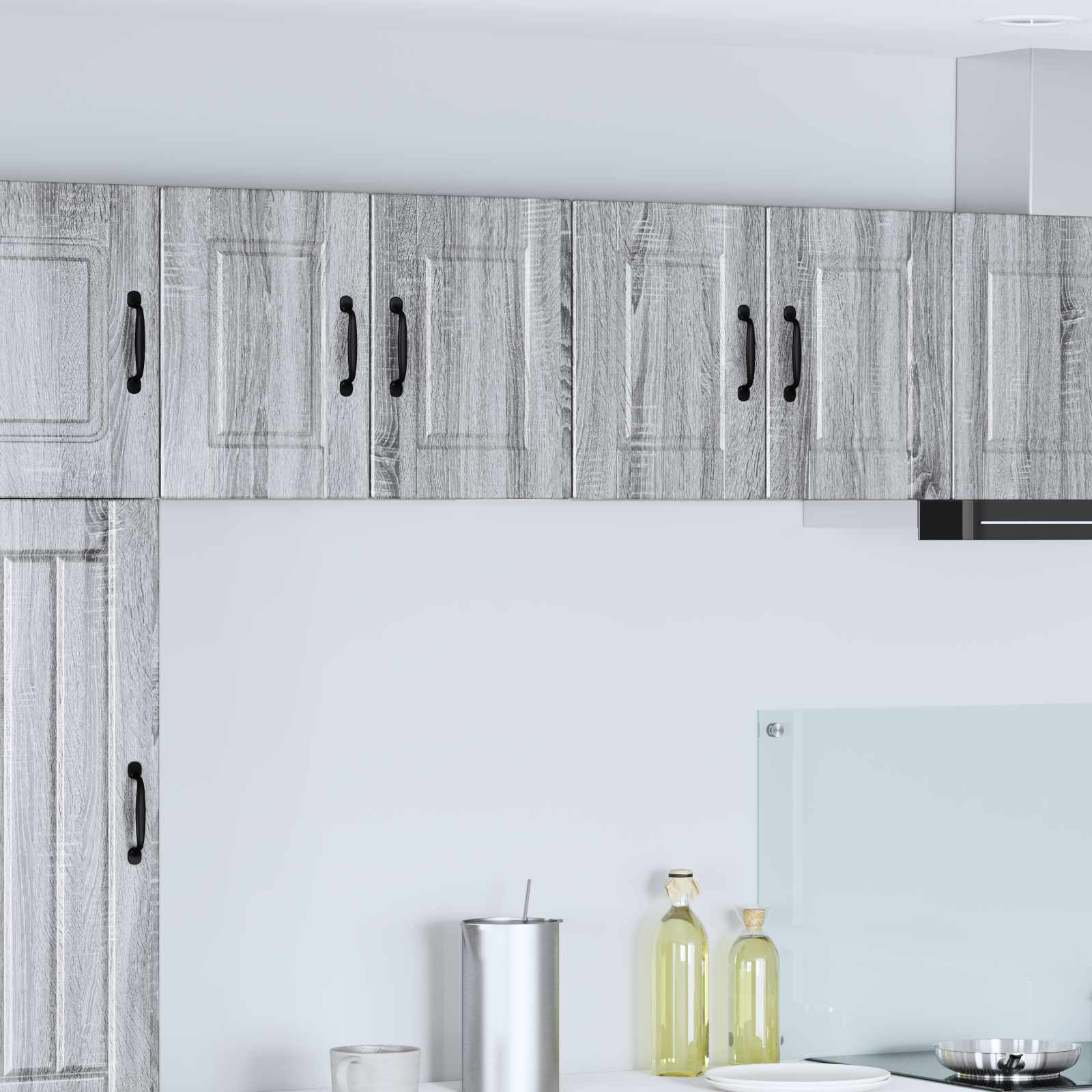 Vægskab PORTO 2 pcs Grå Sonoma 60 x 31 x 40 cm Konstrueret træ